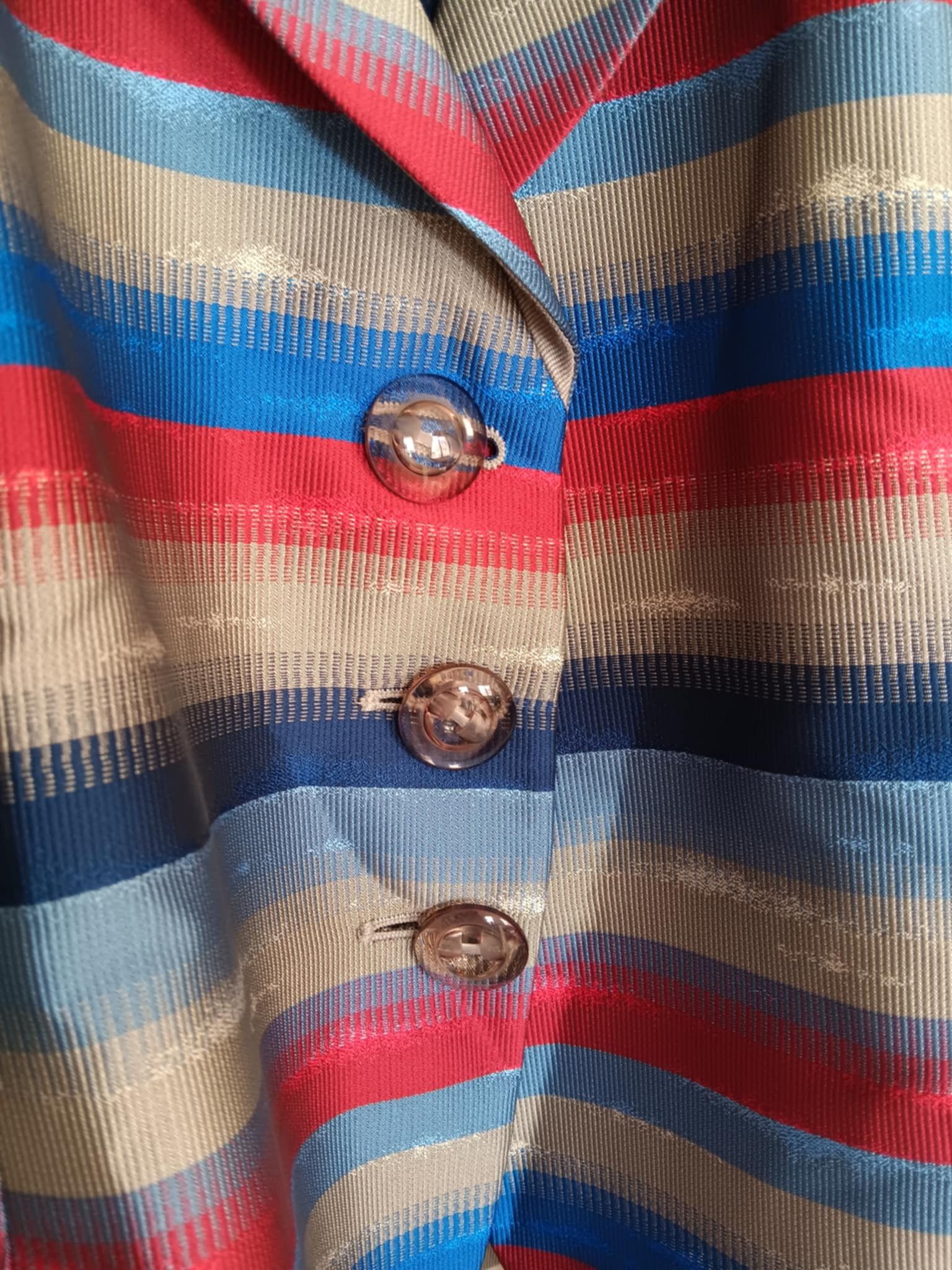 Armani Collezioni × Giorgio Armani Armani Collezioni multicolour stripe crop blazer Size S / US 4 / IT 40 - 4 Thumbnail