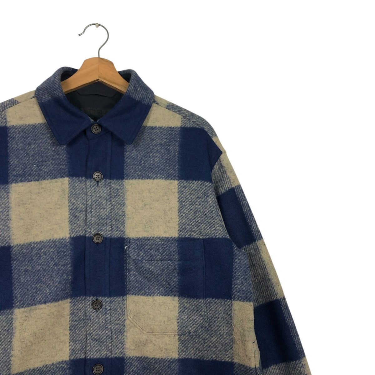 Japanese Brand 🔥VINTAGE WOOL CHORE JACKET UNIQLO TARTAN DEISGN ISSEY MIYAKE Size US L / EU 52-54 / 3 - 8 Thumbnail