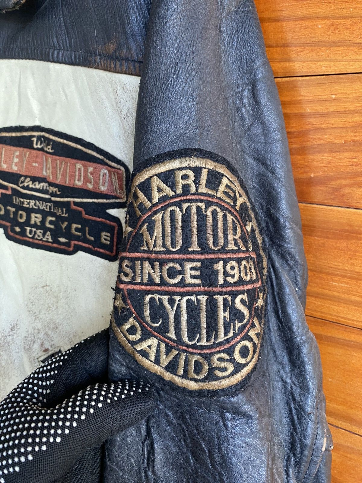 Harley Davidson Vintage Harley-Davidson Leather Distressed Biker Jacket Size US L / EU 52-54 / 3 - 10 Thumbnail