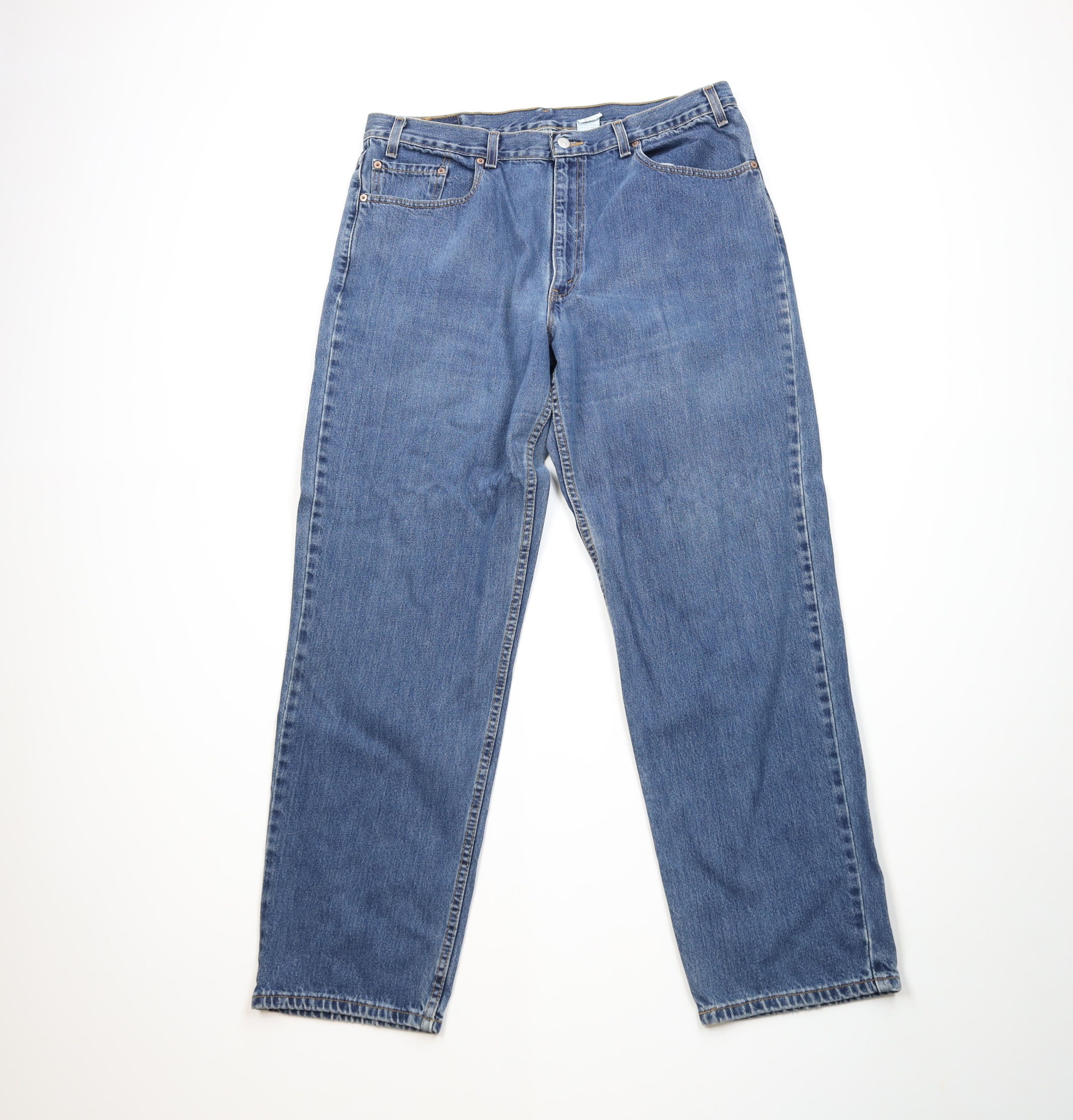 Levi's Vintage Y2K 2002 Levis 550 Relaxed Fit Denim Jeans Blue USA Size US 40 / EU 56 - 1 Thumbnail