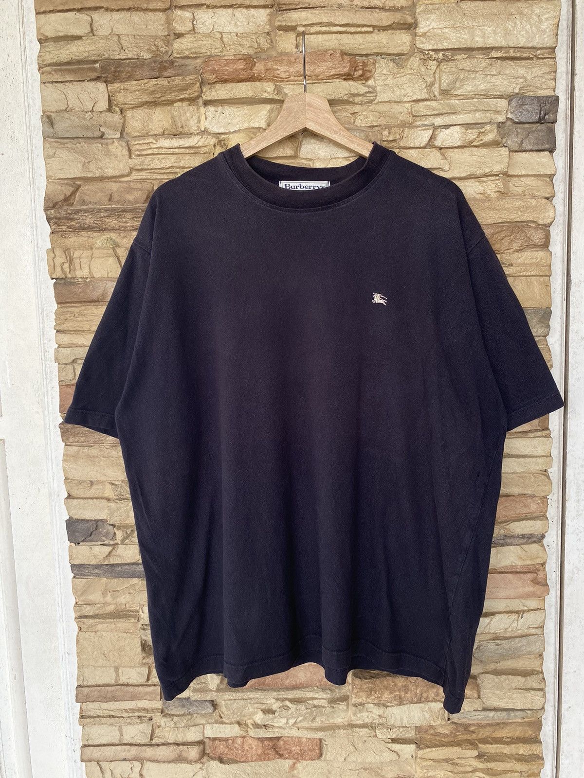 Vintage Vintage Burberry Made In England Plain Luxury Tees Size US XL / EU 56 / 4 - 1 Thumbnail