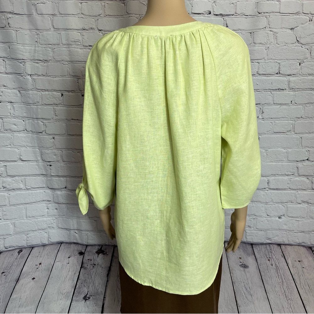 Jones New York NWT New $80 Jones New York Tie Cuff Linen-Blend Celadon Tun Size M / US 6-8 / IT 42-44 - 4 Thumbnail