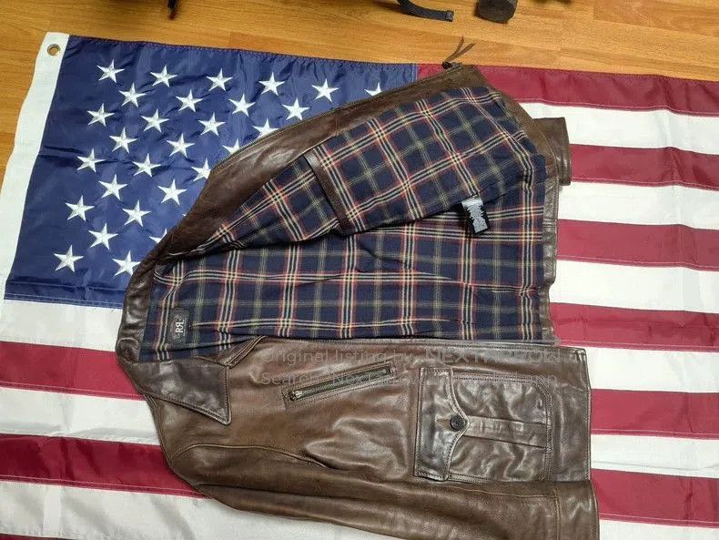 RRL Ralph Lauren RRL Heavy Waxed Horsehide Newsboy Jacket. Size US L / EU 52-54 / 3 - 3 Thumbnail