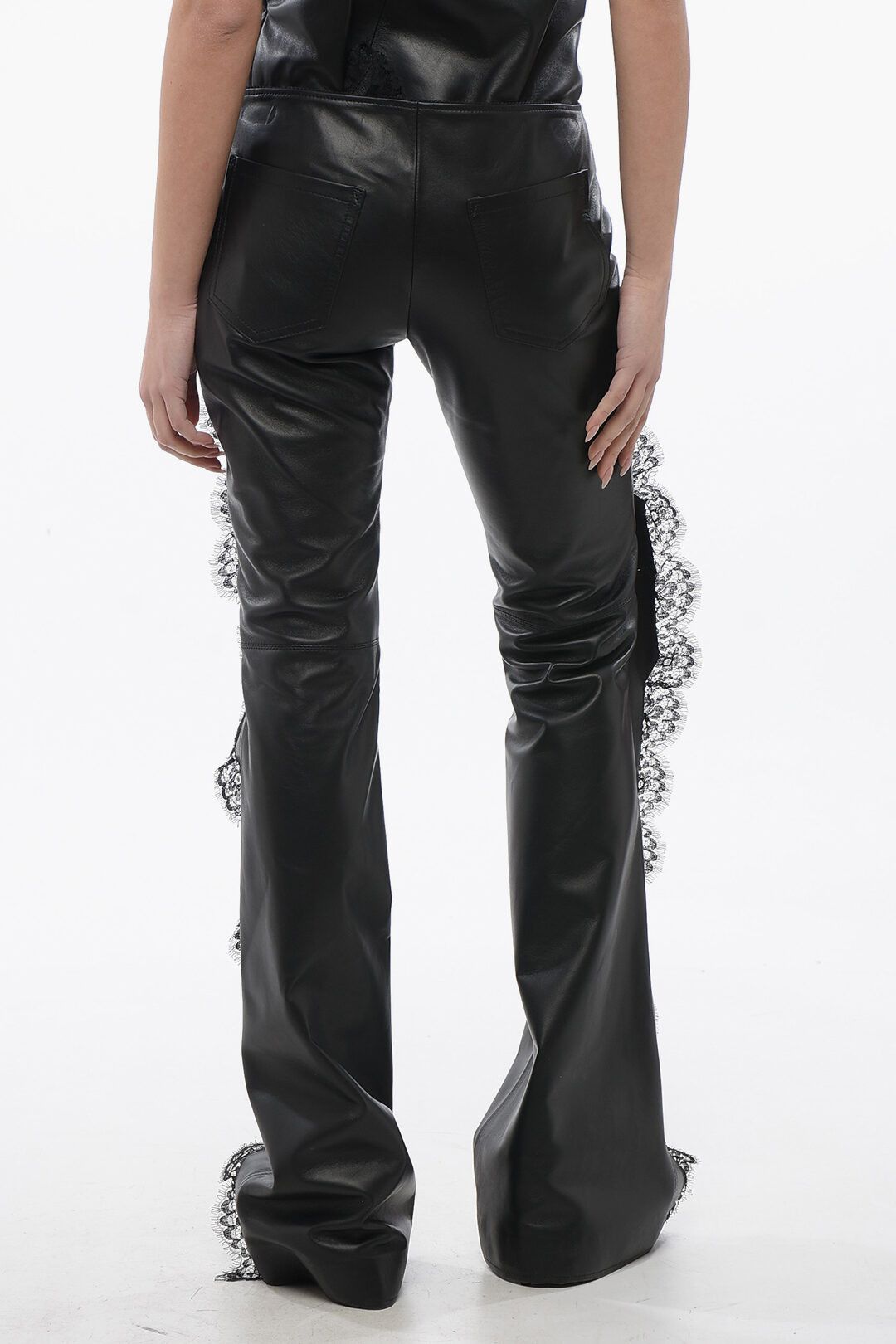 Off-White og1mm1125 Leather Pant in Black Size 28" / US 6 / IT 42 - 2 Thumbnail