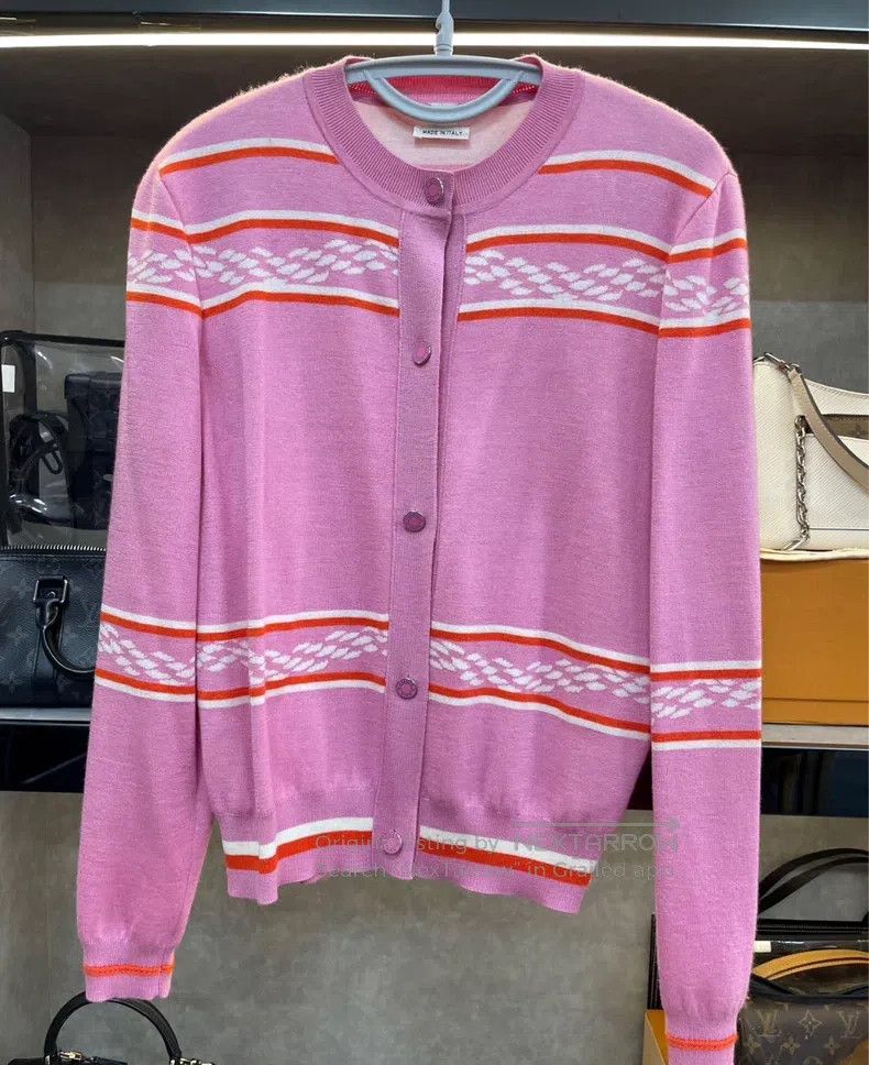 Hermes Hermes Cashmere and silk cardigan, pink Size XS / US 0-2 / IT 36-38 - 2 Thumbnail