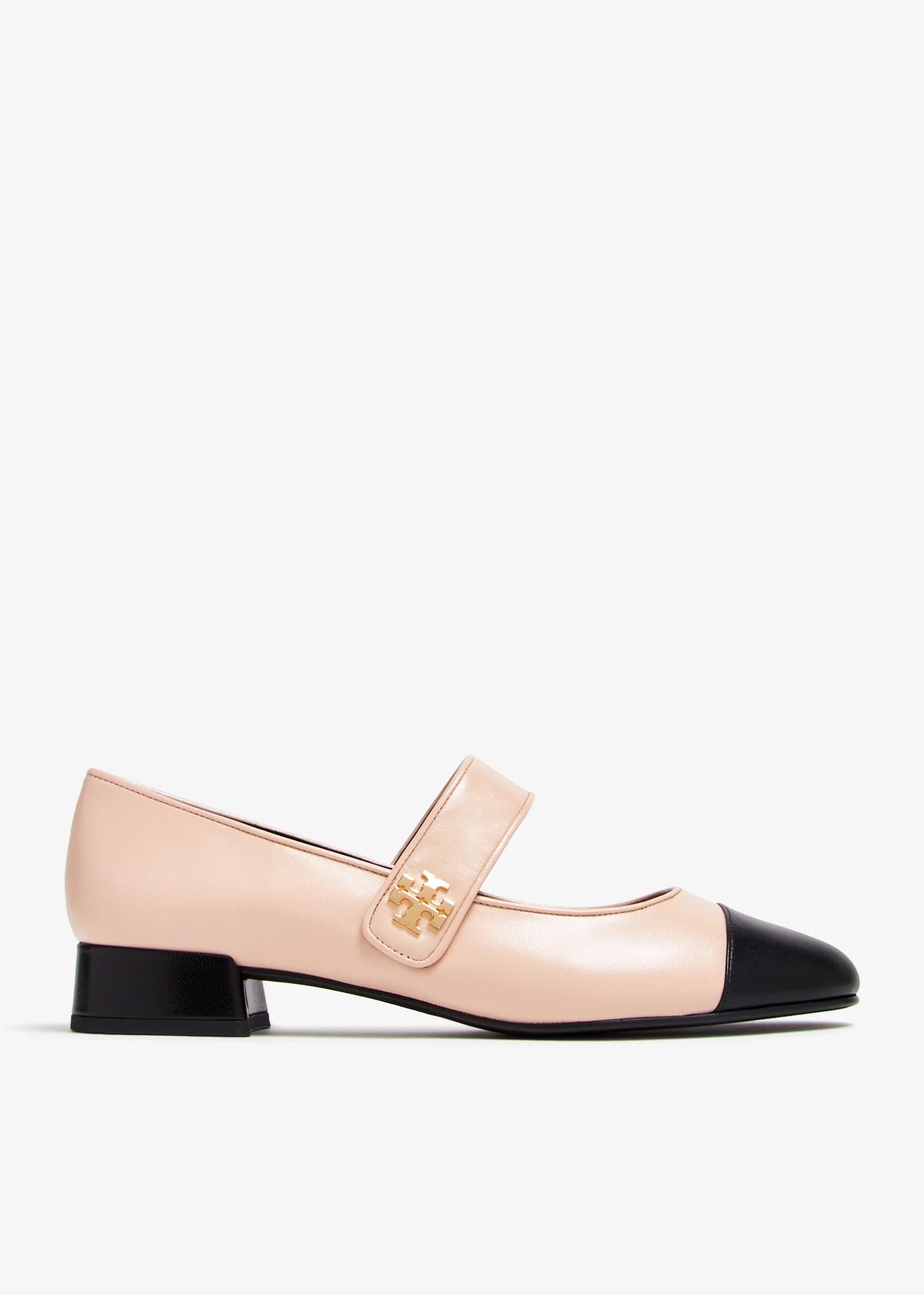 Tory Burch o1s22i1n1024 Cap Toe Mary Jane Pumps in Pink Black Size US 10 / IT 40 - 1 Thumbnail
