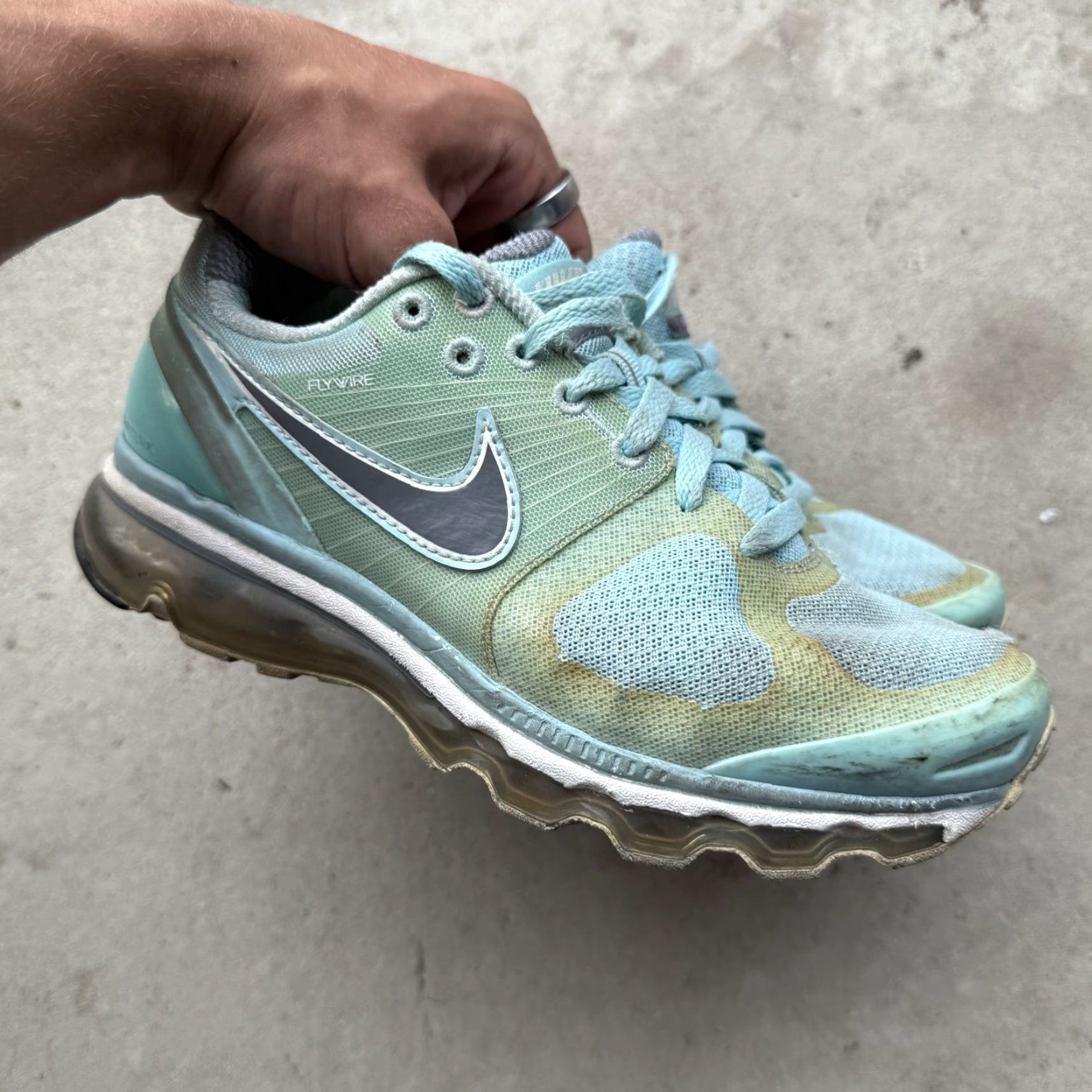 Nike Nike Air Max Flywire 386374-400 Running Sneakers Size 7 Womens Carolina Blue Shoes Shoes Nike Size US 7 / IT 37 - 2 Thumbnail