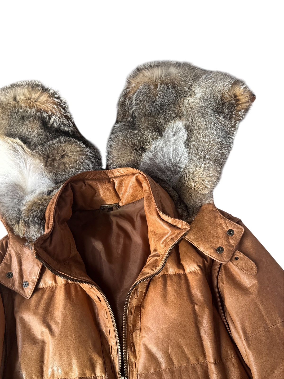 Roberto Cavalli AW2000 Roberto Cavalli Hand Painted Brown Fur Leather Jacket Size US L / EU 52-54 / 3 - 8 Thumbnail