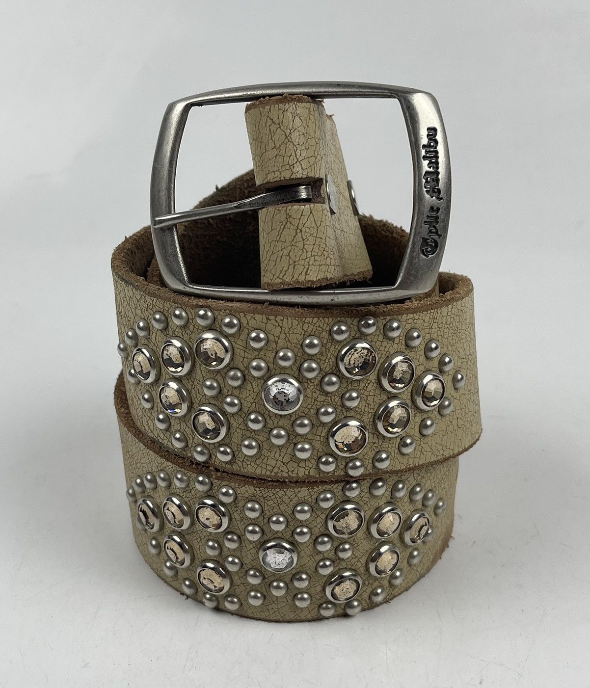 Japanese Brand × Seditionaries distressed studded leather belt tg2 Size 40 - 1 Thumbnail