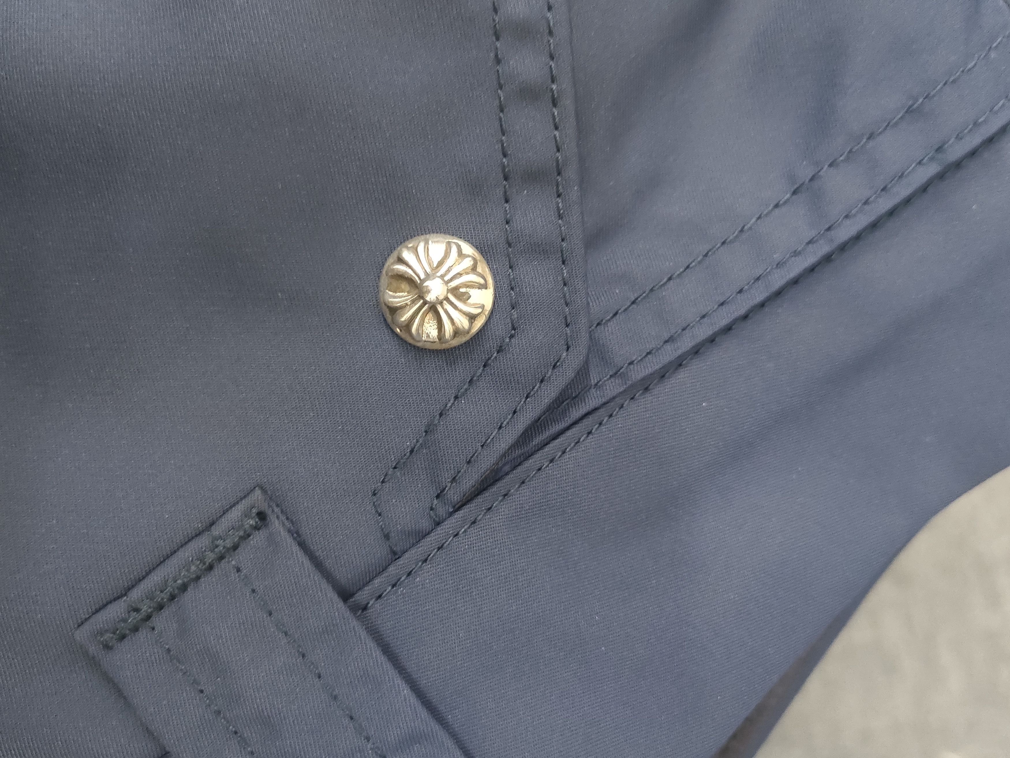 Chrome Hearts Chrome Hearts Navy Leather Double Knee Carpenter Shorts Size US 32 / EU 48 - 5 Thumbnail