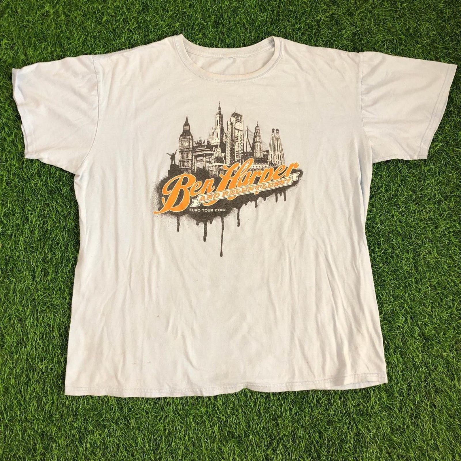 Other Retro Light Blue Ben Harper Euro Tour 2010 Graphic Tee Size US M / EU 48-50 / 2 - 1 Thumbnail