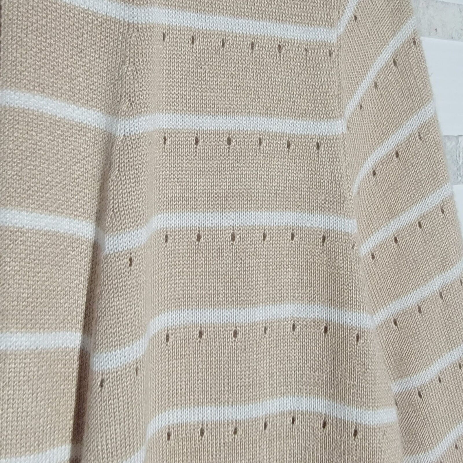 Other ❤️Womens Beige White Striped Long Cardigan Cyrus Sz S Thin K Size S / US 4 / IT 40 - 7 Thumbnail