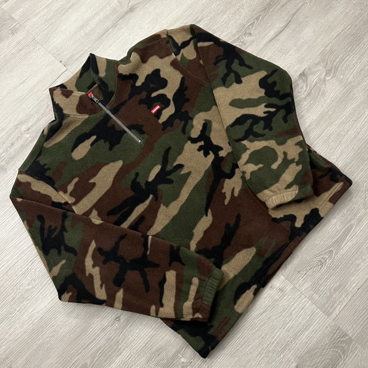 Supreme Polartec Half Zip Fleece Pullover Camo