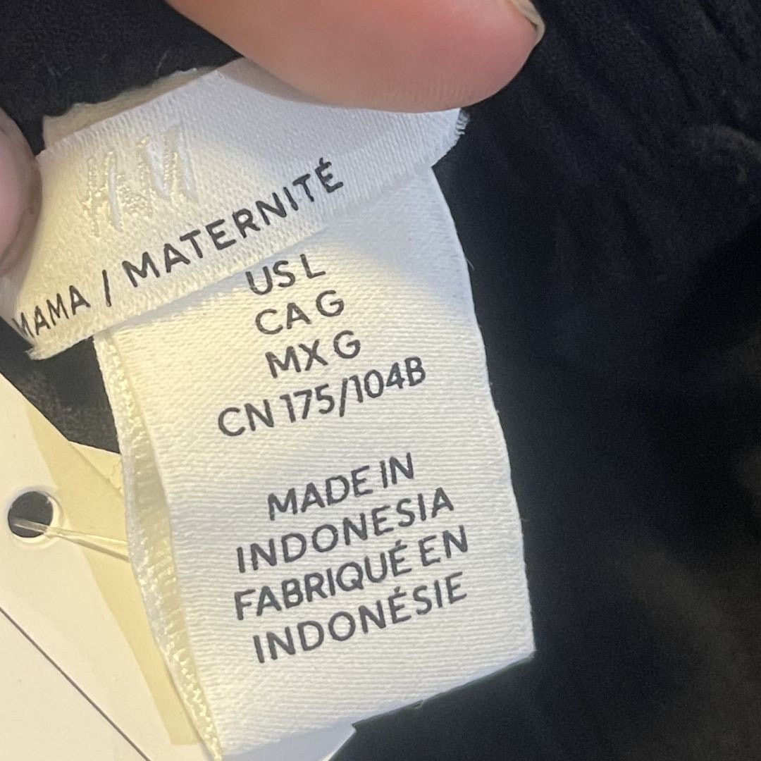 H&M Maternity Nursing Black Flow Dress Large Comfort Casual NWT Size L / US 10 / IT 46 - 4 Thumbnail