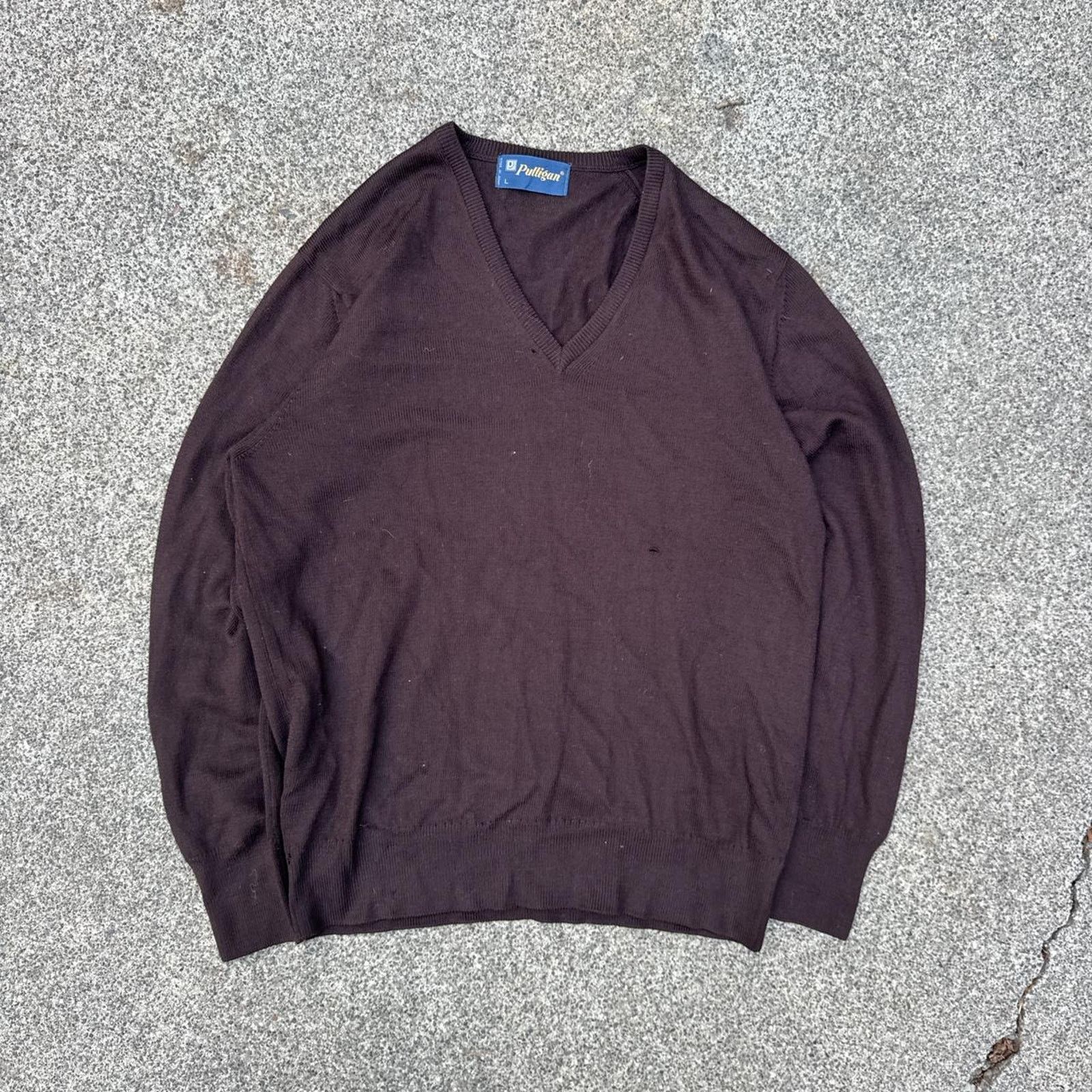 Other Vintage Wool Pulligan Brown Sweater Made Spain – Size Large Size US L / EU 52-54 / 3 - 1 Thumbnail
