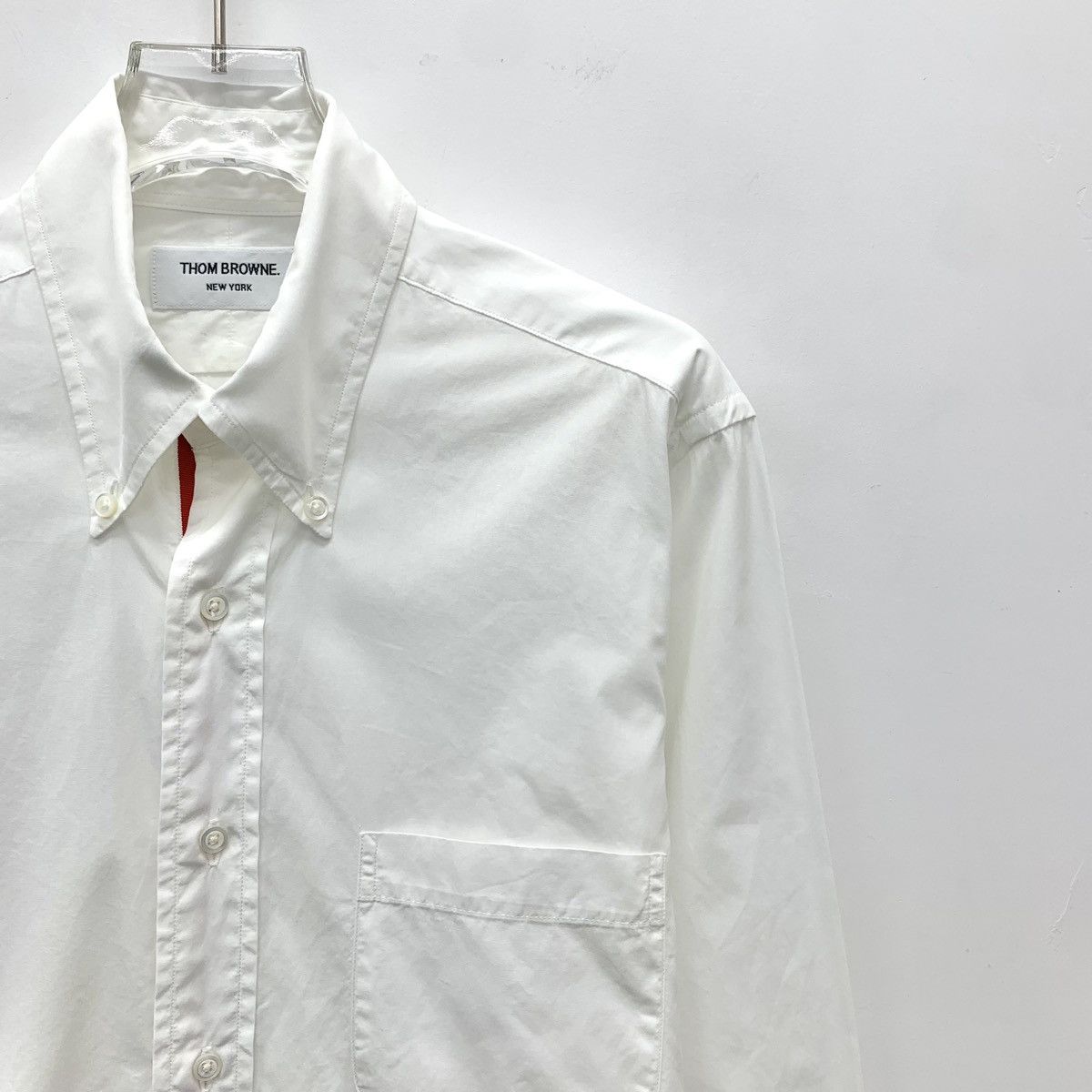 Thom Browne Thom Browne White Pocket Cotton Long Sleeve Shirt K26WX Size US M / EU 48-50 / 2 - 3 Thumbnail