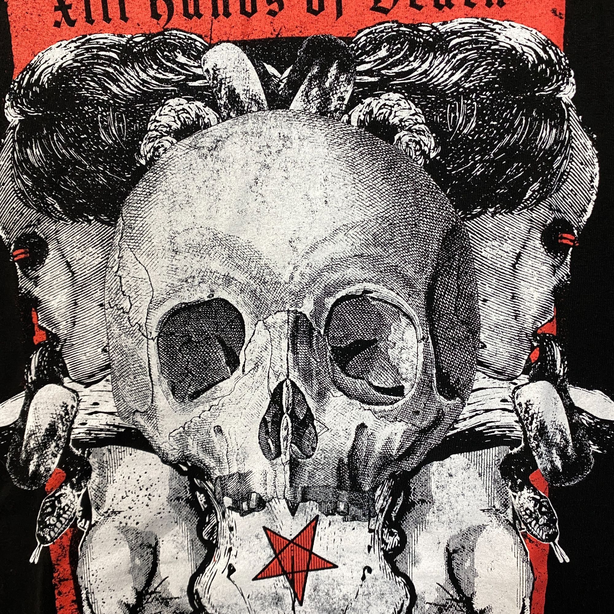 Other Horror Hub Hands Of Death Tarot Card Graphic Design T-Shirt Size US XL / EU 56 / 4 - 4 Thumbnail