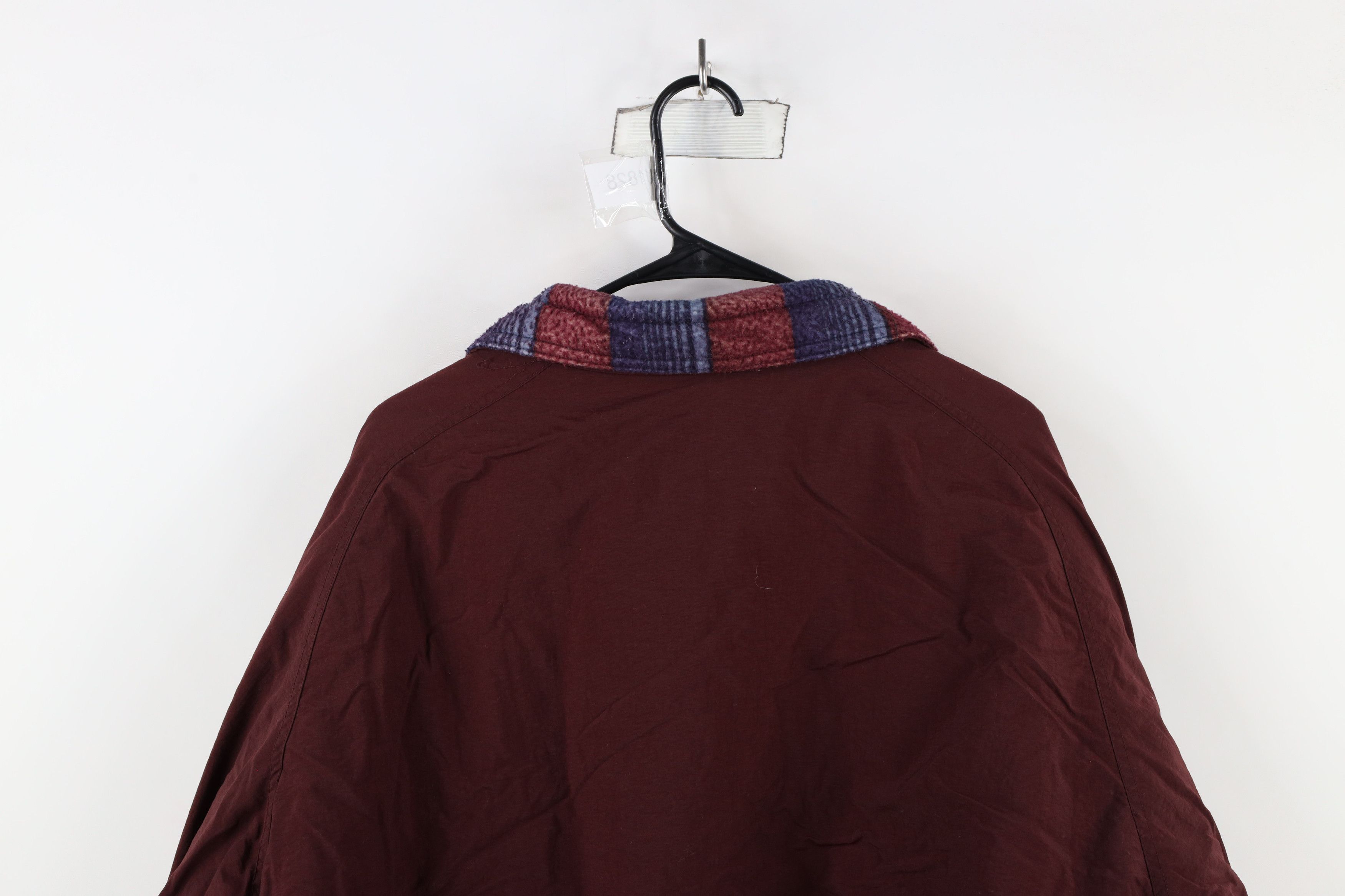 Vintage Vintage 90s Streetwear Fleece Lined Full Zip Jacket Burgundy Size US XXL / EU 58 / 5 - 14 Thumbnail