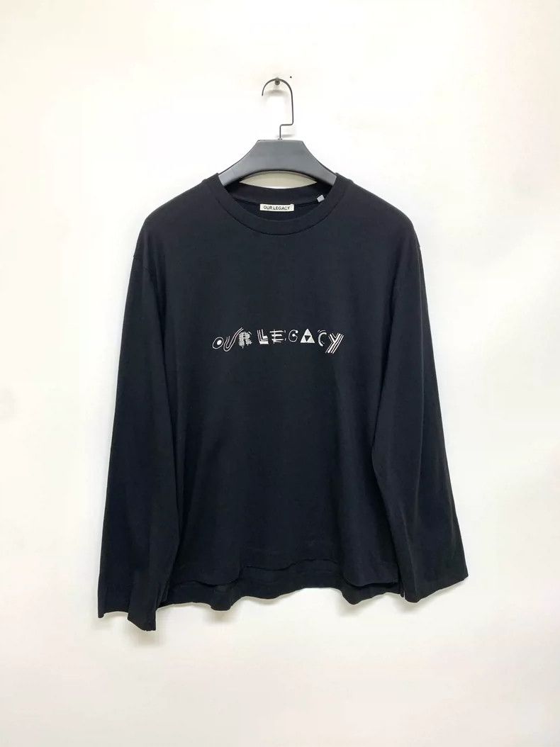 Our Legacy Long sleeves with black Logo embroidery