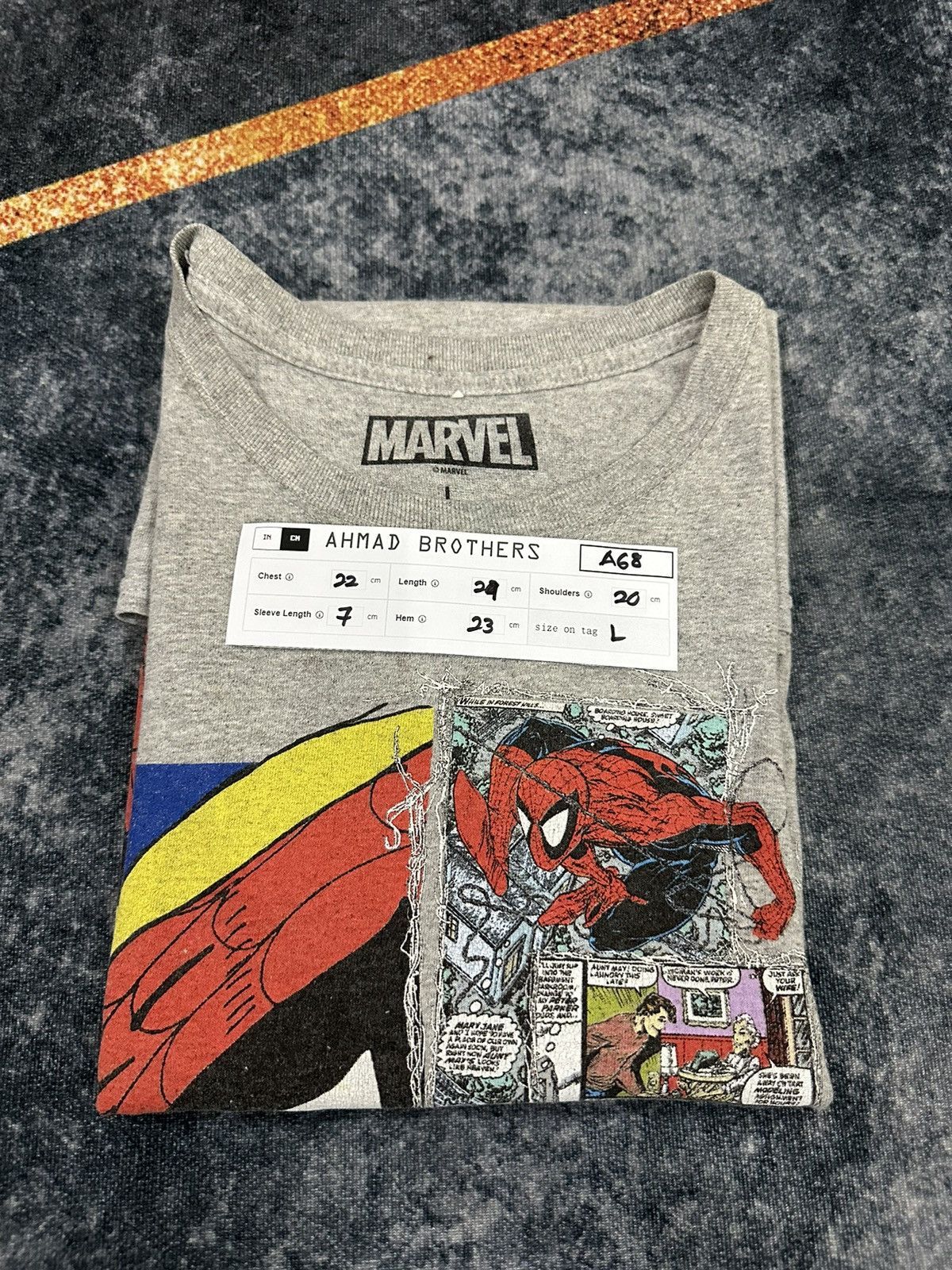 Anime × Marvel Comics Marvel Spiderman Printed Tshirt A68 Size US L / EU 52-54 / 3 - 11 Thumbnail