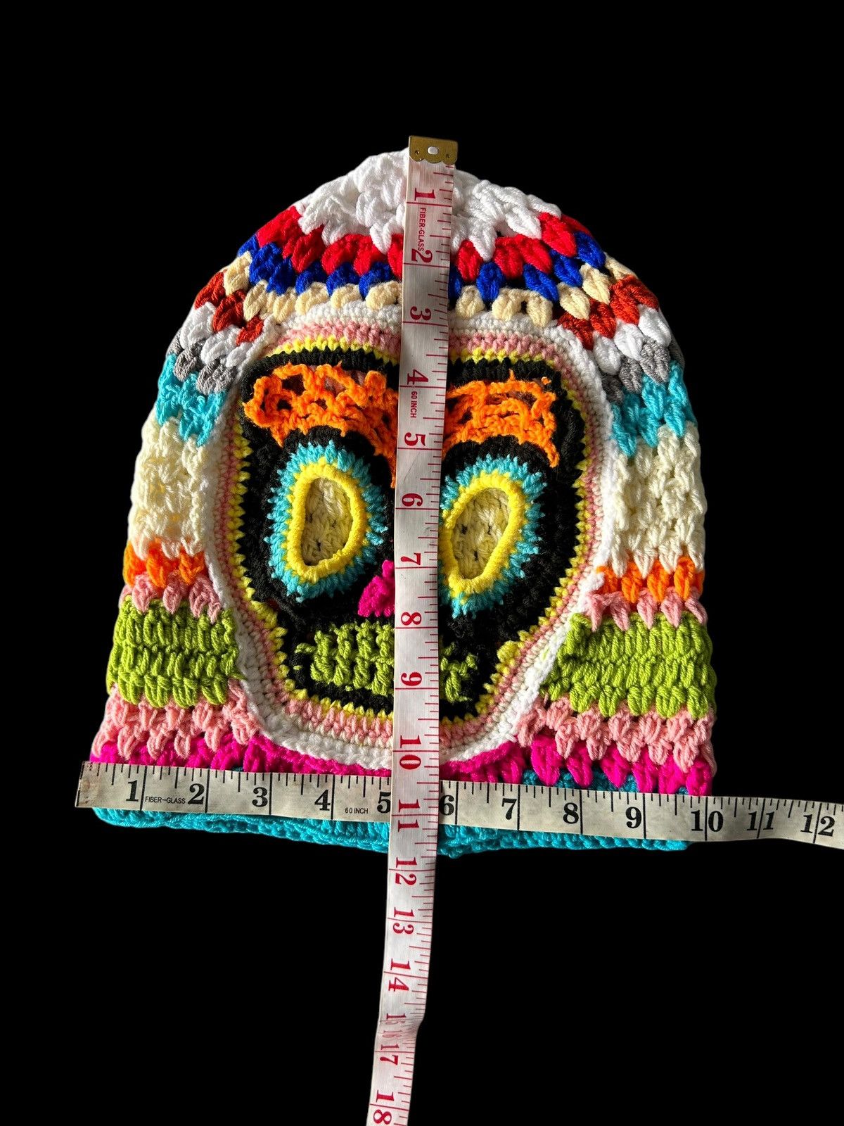 Japanese Brand Very Rare Crochet Knitted Handmade Balaclava Masked ☠️☠️ Size ONE SIZE - 11 Thumbnail