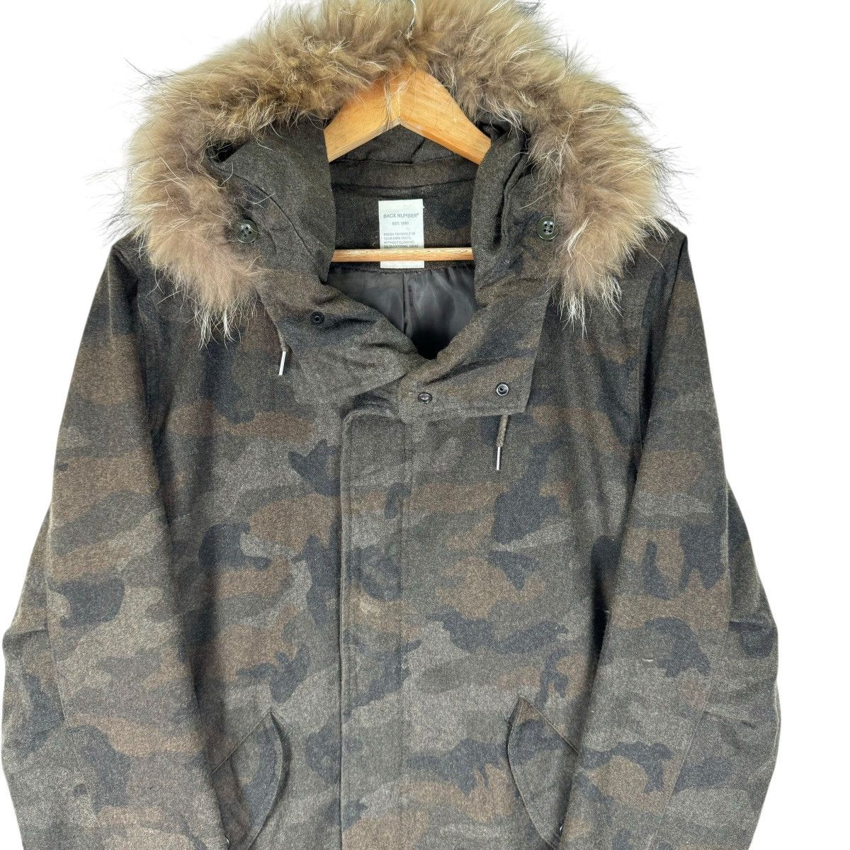 If Six Was Nine 🌟BACK NUMBER FUR HOODIE CAMO FISHTAIL JACKET Size US M / EU 48-50 / 2 - 3 Thumbnail