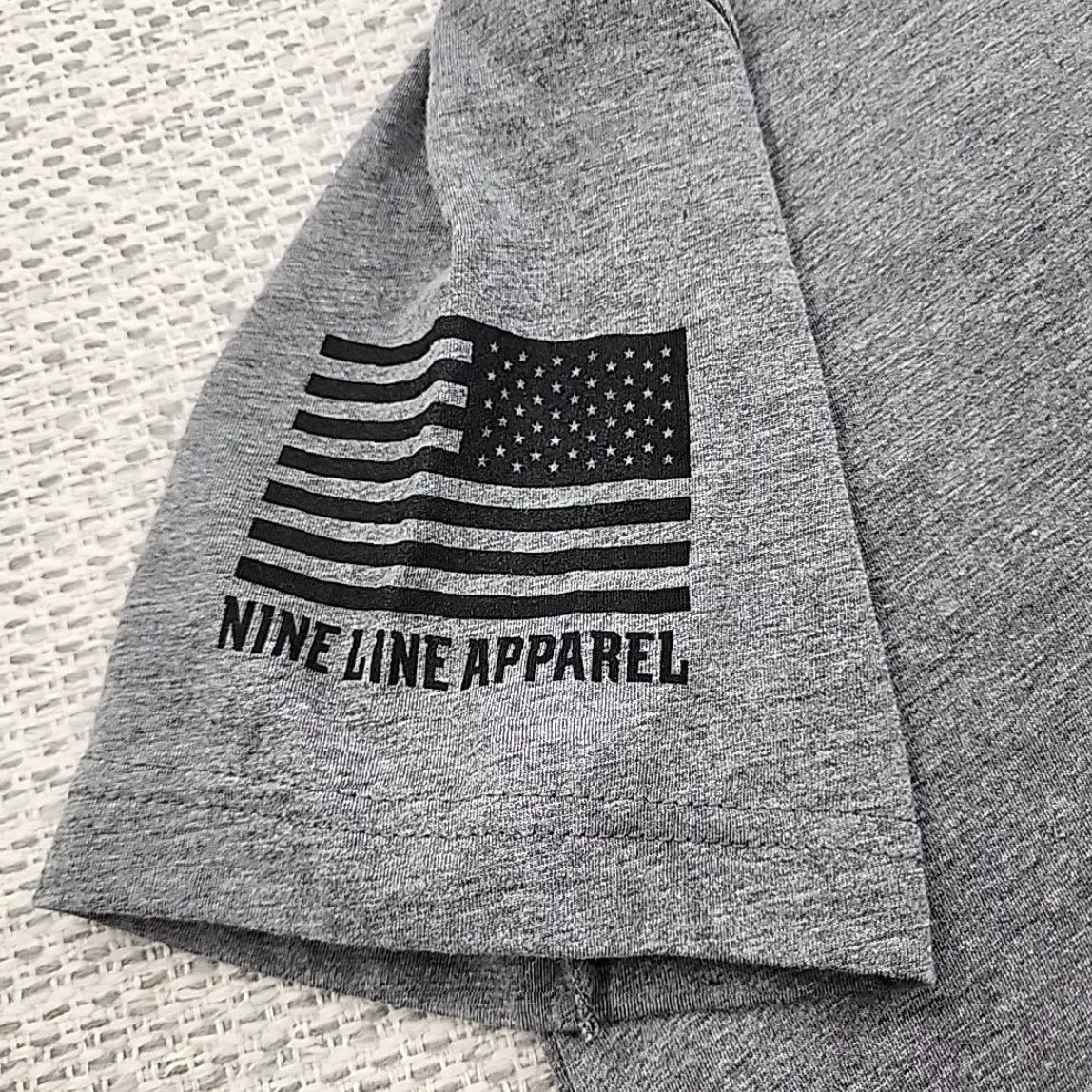 Born Nine Line T Shirt Adult Small Born Free 1776 Gray Short Sleeve Patriotic Graphic Print Military Classic Mens Size US S / EU 44-46 / 1 - 6 Thumbnail