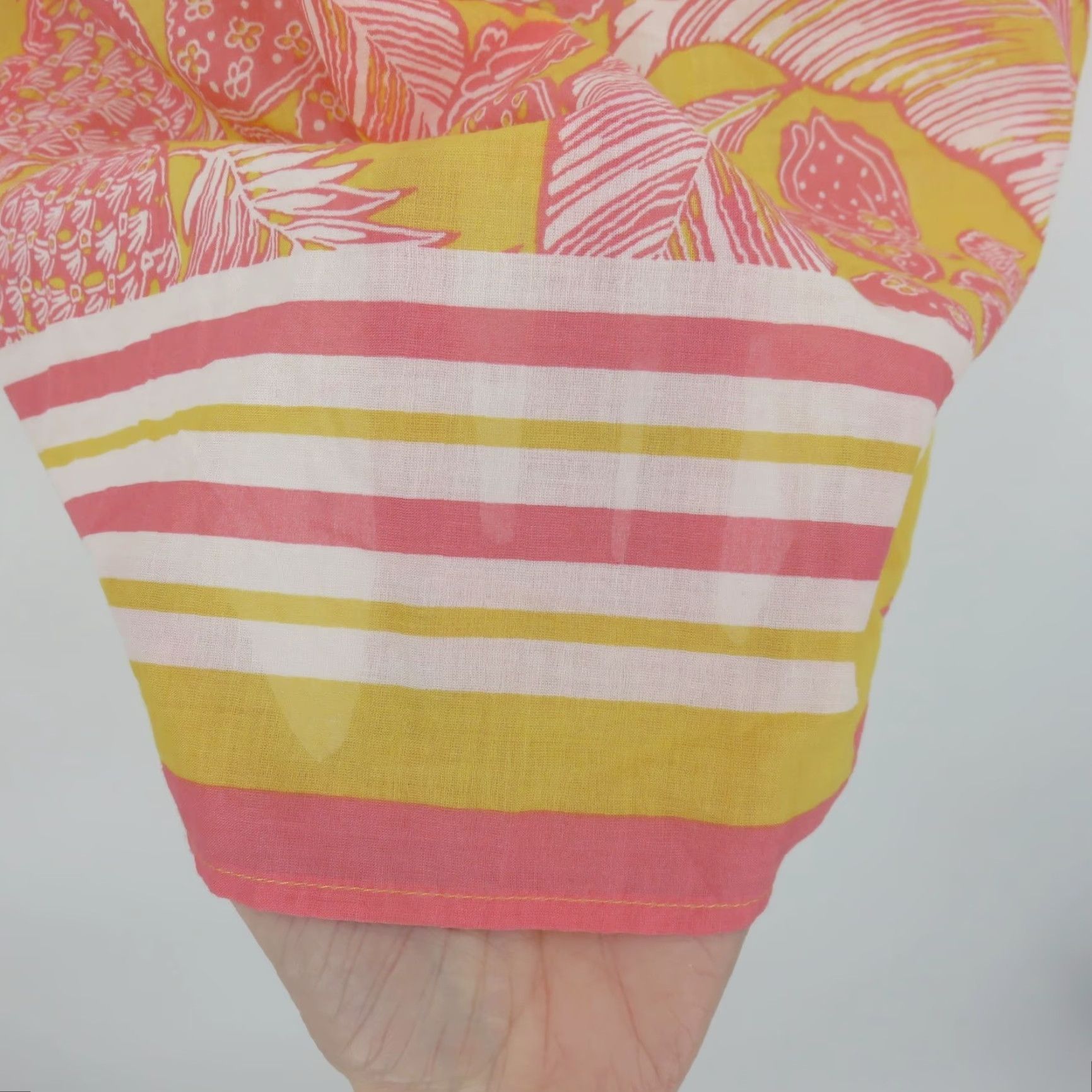 Talbots Talbots Women Medium Petite MP Pink Orange Tropical Fruit Leaf Blouse Shirt NEW Size M / US 6-8 / IT 42-44 - 3 Thumbnail