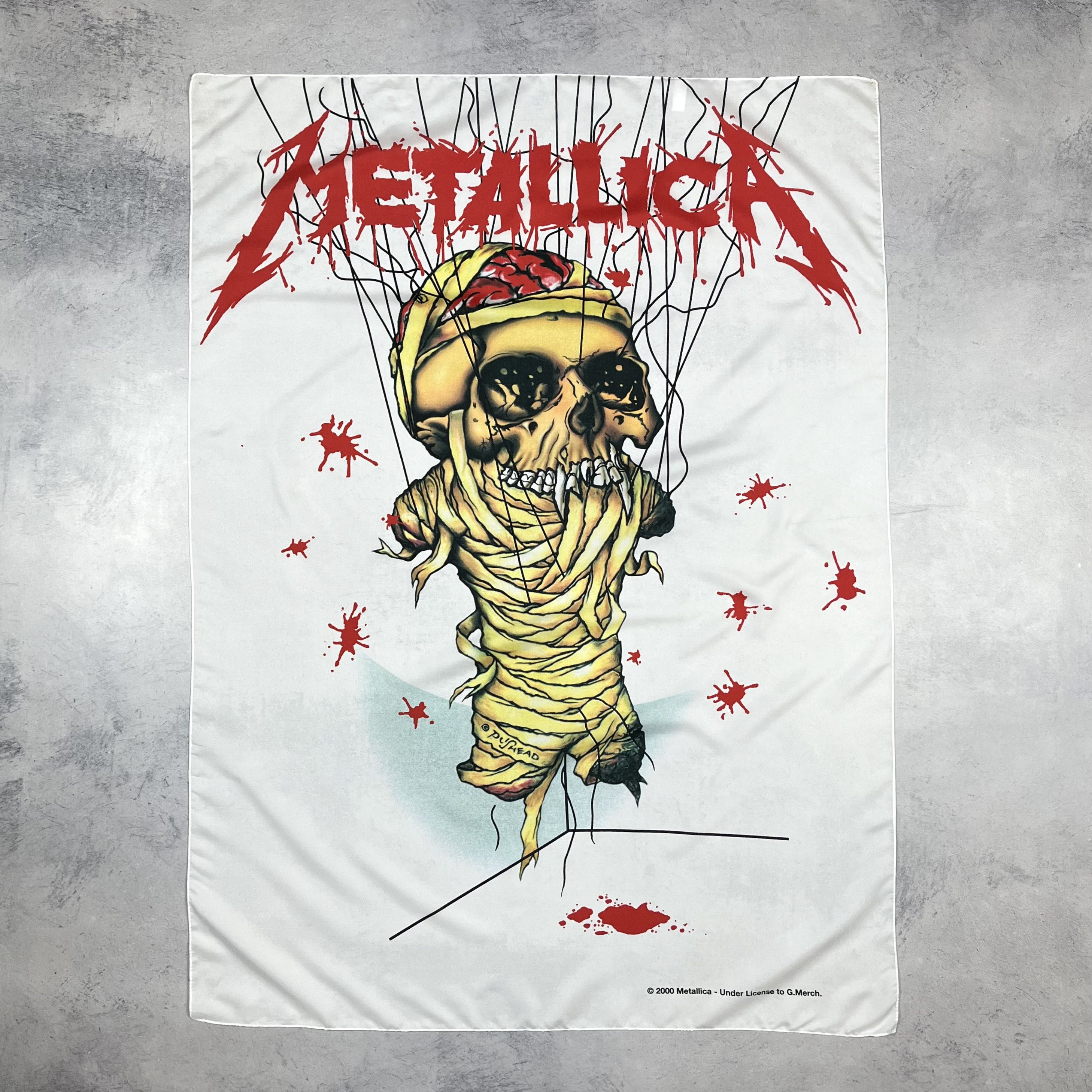 Band Tees Vintage Metallica Pushead Rock Flag Poster Tapestry 2000’s Size ONE SIZE - 1 Thumbnail