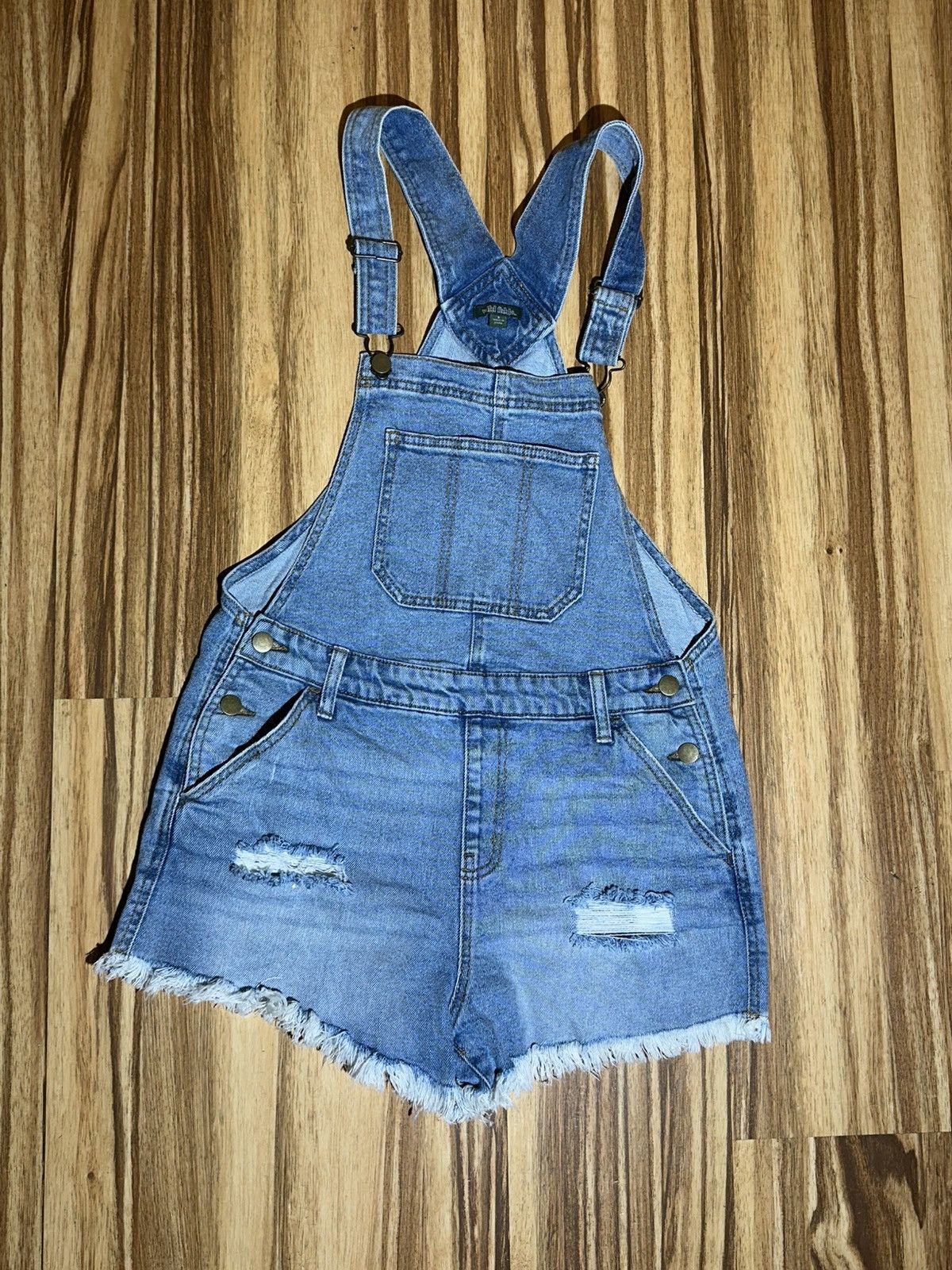 Other Wild Fable Denim Overall Shorts SizeS Size 27" / US 4 / IT 40 - 2 Thumbnail