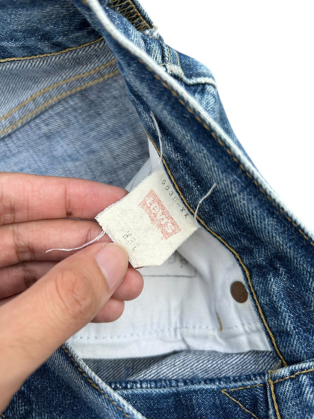 Kapital Vintage Levis Big E Selvedge Distressed Denim Jeans Size US 30 / EU 46 - 9 Thumbnail