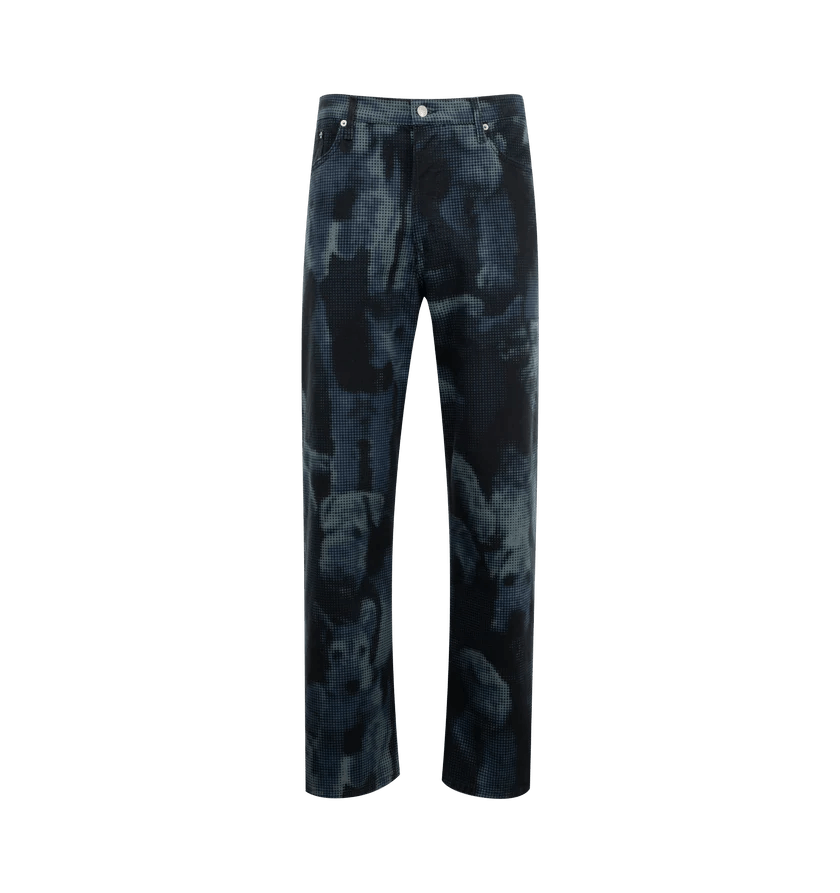 Dries Van Noten o1h1sh11224 Printed Denim Jeans in Navy Size US 36 / EU 52 - 1 Thumbnail