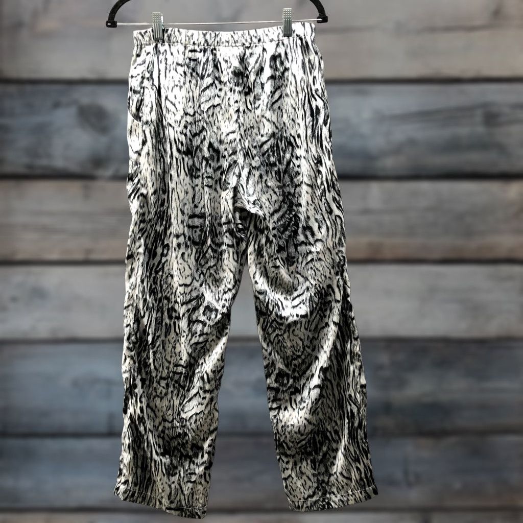Topshop Topshop Satin Lounge Pants Womens S 4-6 Multicolor Animal Print Pull On Lightweight Pajama Pants Size 28" / US 6 / IT 42 - 1 Thumbnail