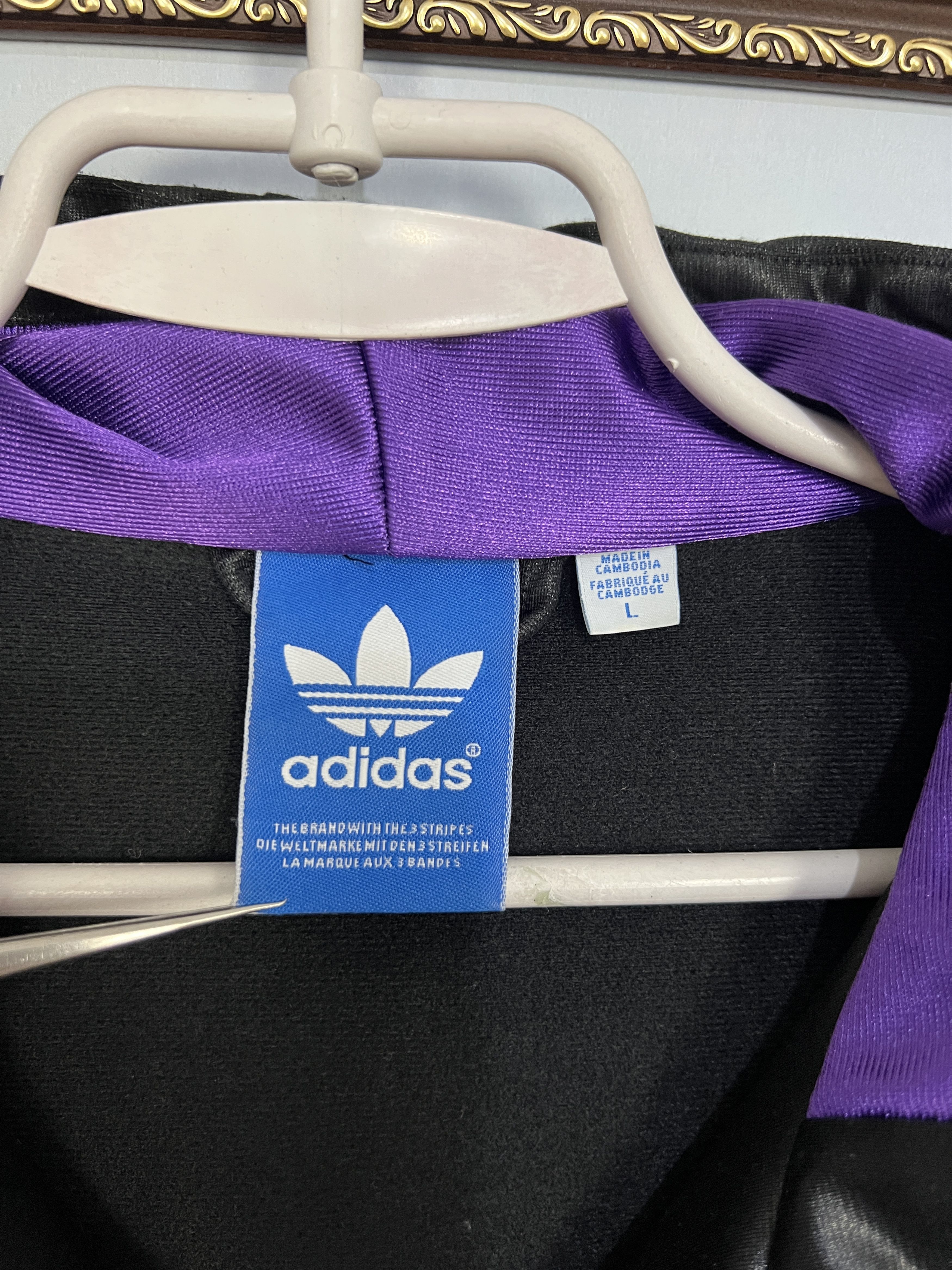 Adidas Vintage Adidas Originals Chile 62 Purple Hooded Jacket Track Size US L / EU 52-54 / 3 - 5 Thumbnail