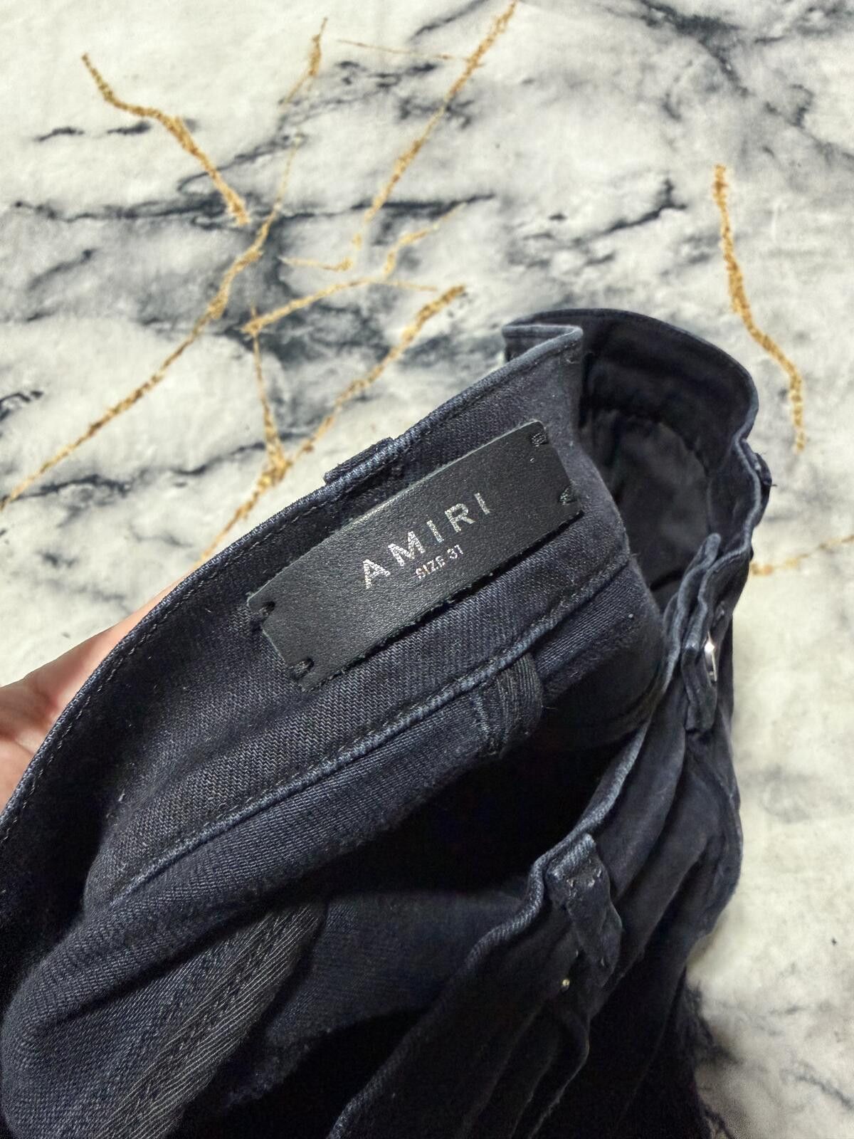 Amiri Amiri Green/Grey Thrasher Black Denim - Sz 31 Size US 31 - 4 Thumbnail