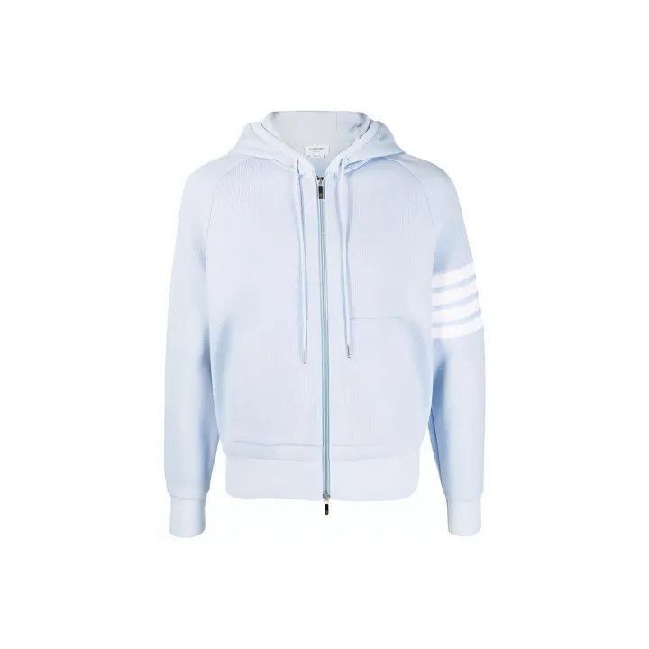 Thom Browne Thom Browne Classic Stripe Zip Hoodie -2507 Size US S / EU 44-46 / 1 - 7 Thumbnail
