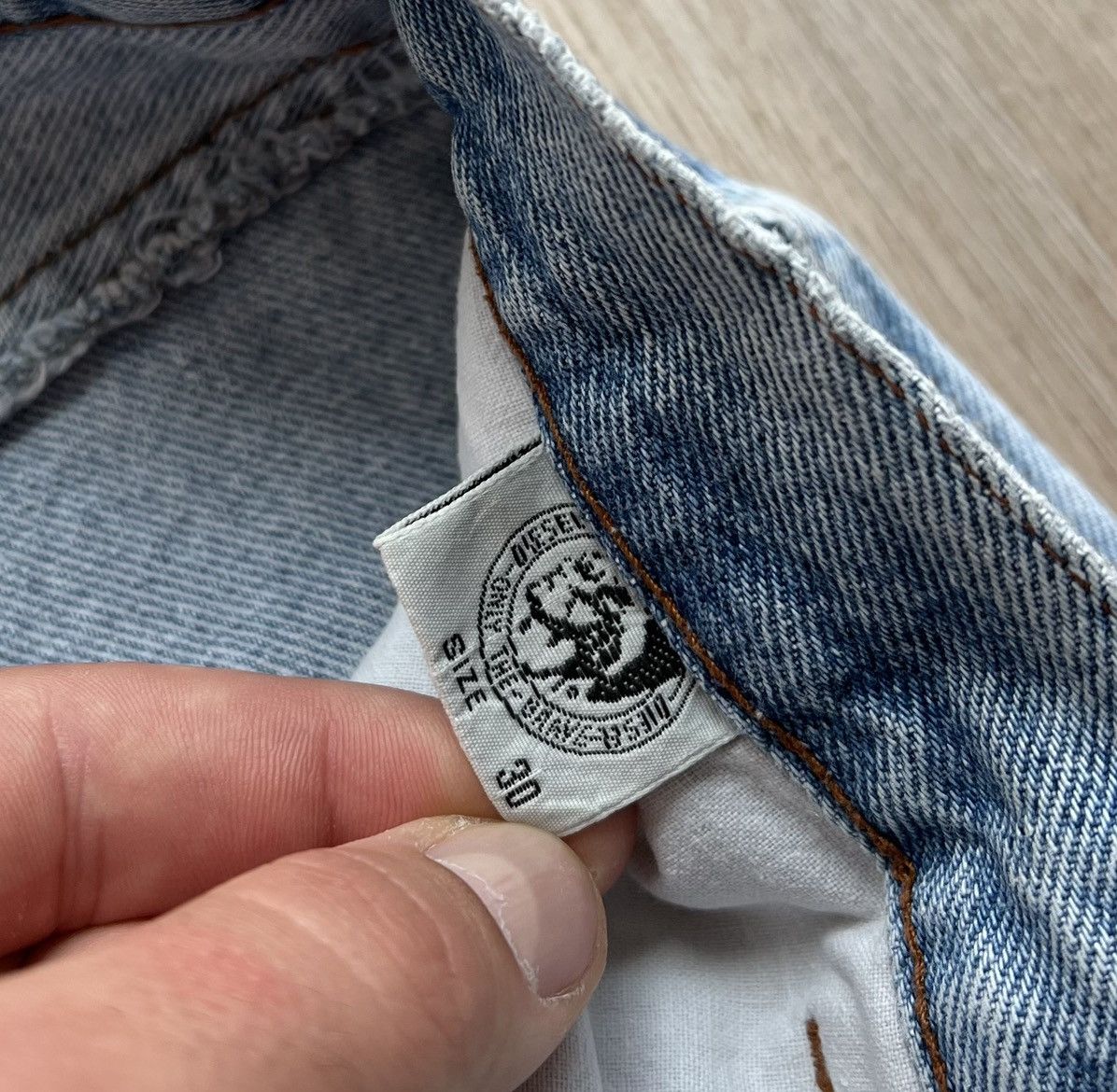 Diesel × Vintage Vintage 90s Diesel Washed Blue Jeans AvantGarde Denim Pants Size US 30 / EU 46 - 7 Thumbnail