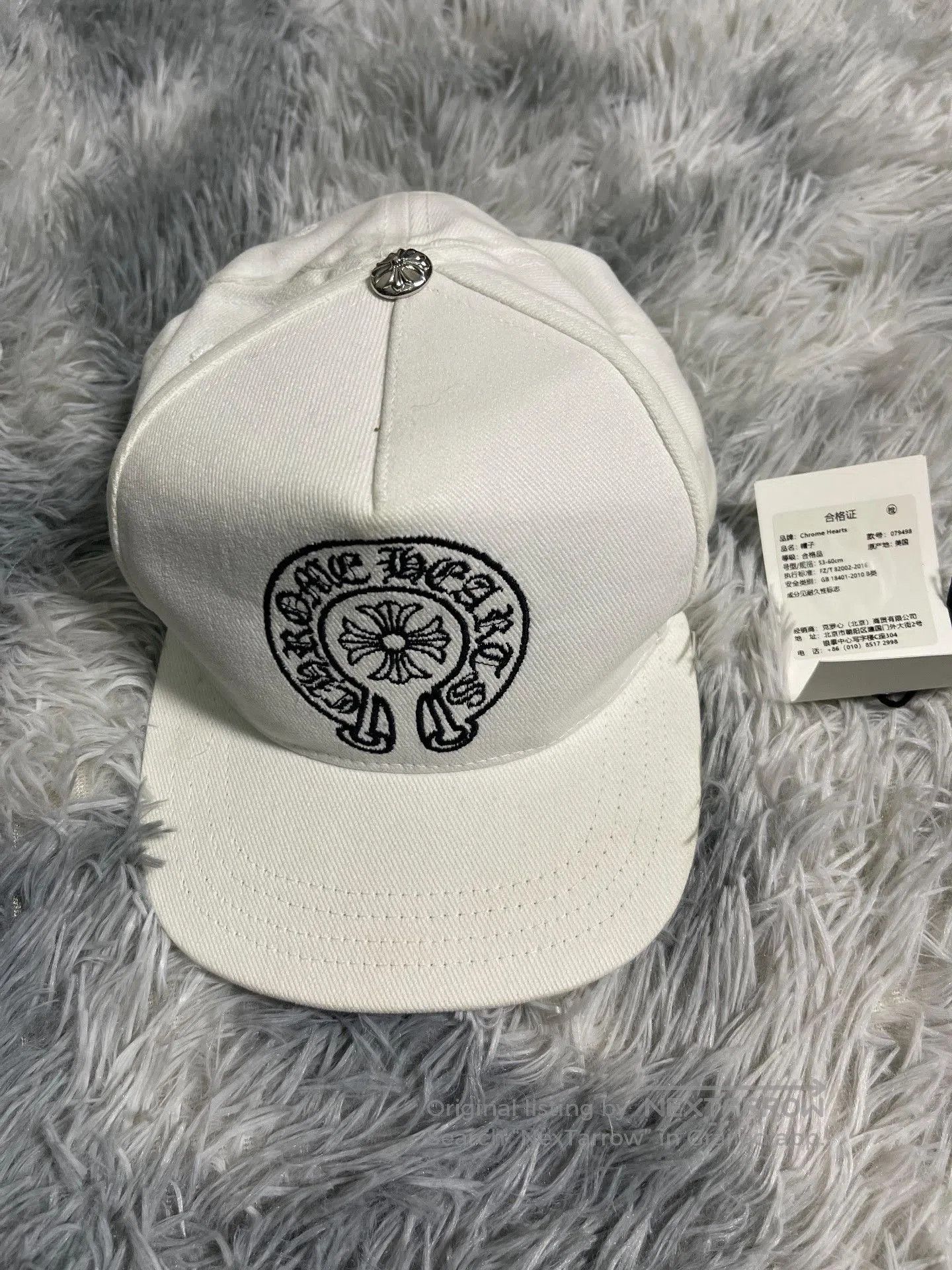 Chrome Hearts Chrome hearts white mesh horseshoe hat | Grailed
