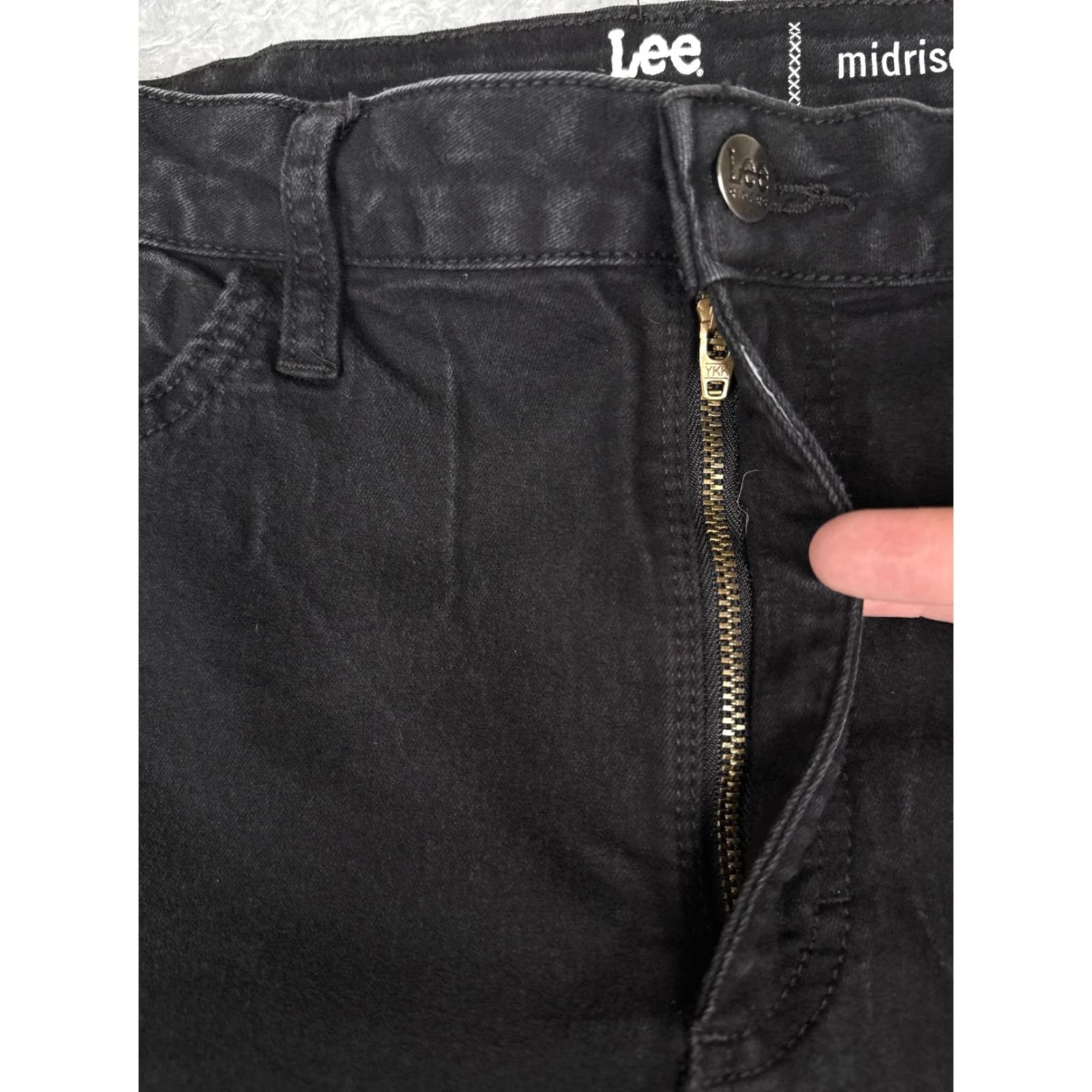 Lee Lee Riders Jeans Womens 14 Black Midrise Bootcut Stretch Denim Pants Casual Size 36" / US 14 / IT 50 - 5 Thumbnail