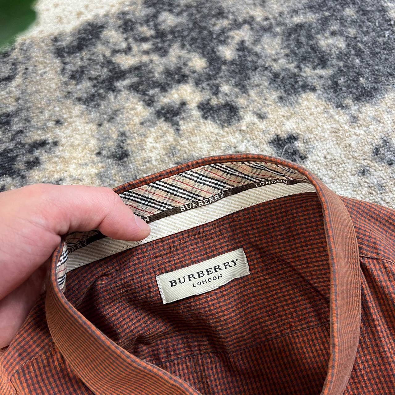 Burberry Burberry Mini Logo Luxury Checkered Button Up Shirt Size US XL / EU 56 / 4 - 4 Thumbnail