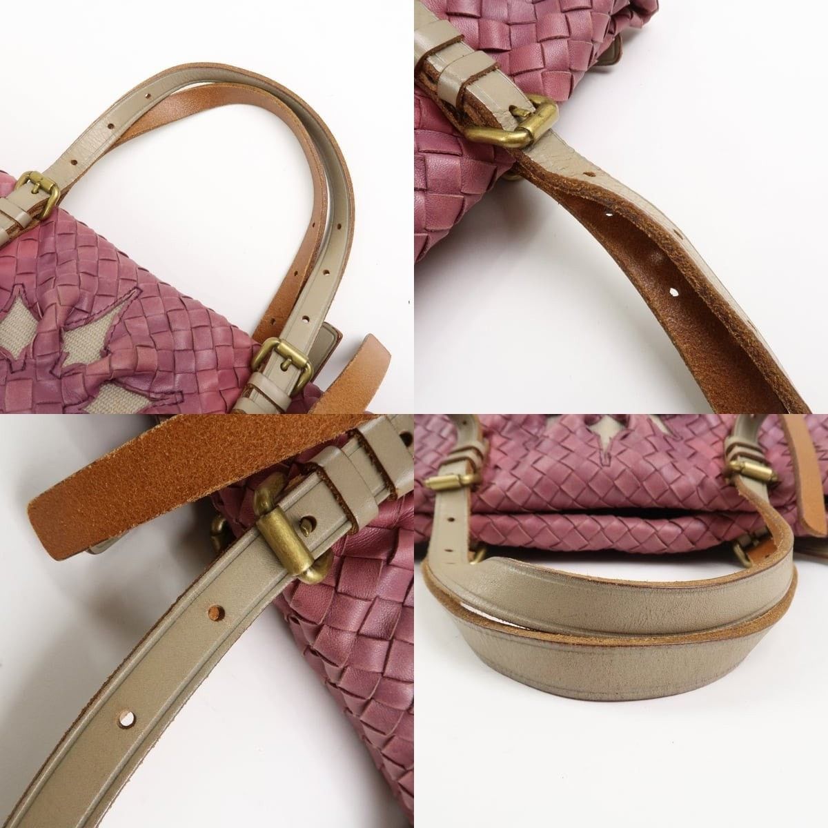 Bottega Veneta Bottega Veneta Intrecciato Lambskin Tote Pink Size ONE SIZE - 4 Thumbnail
