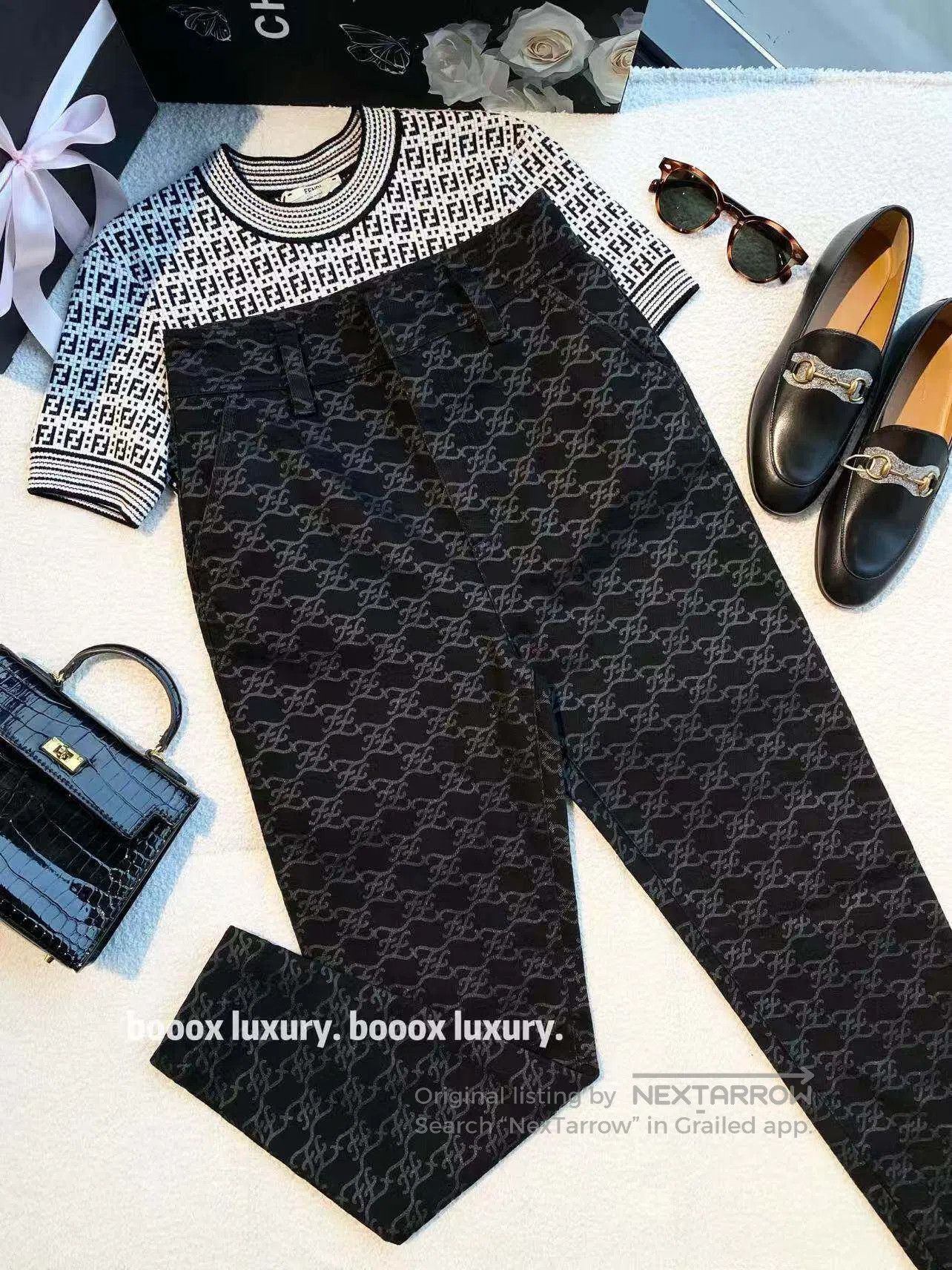 Fendi Fendi The old flower is full of printed trousers| Size 26" / US 2 / IT 38 - 1 Thumbnail