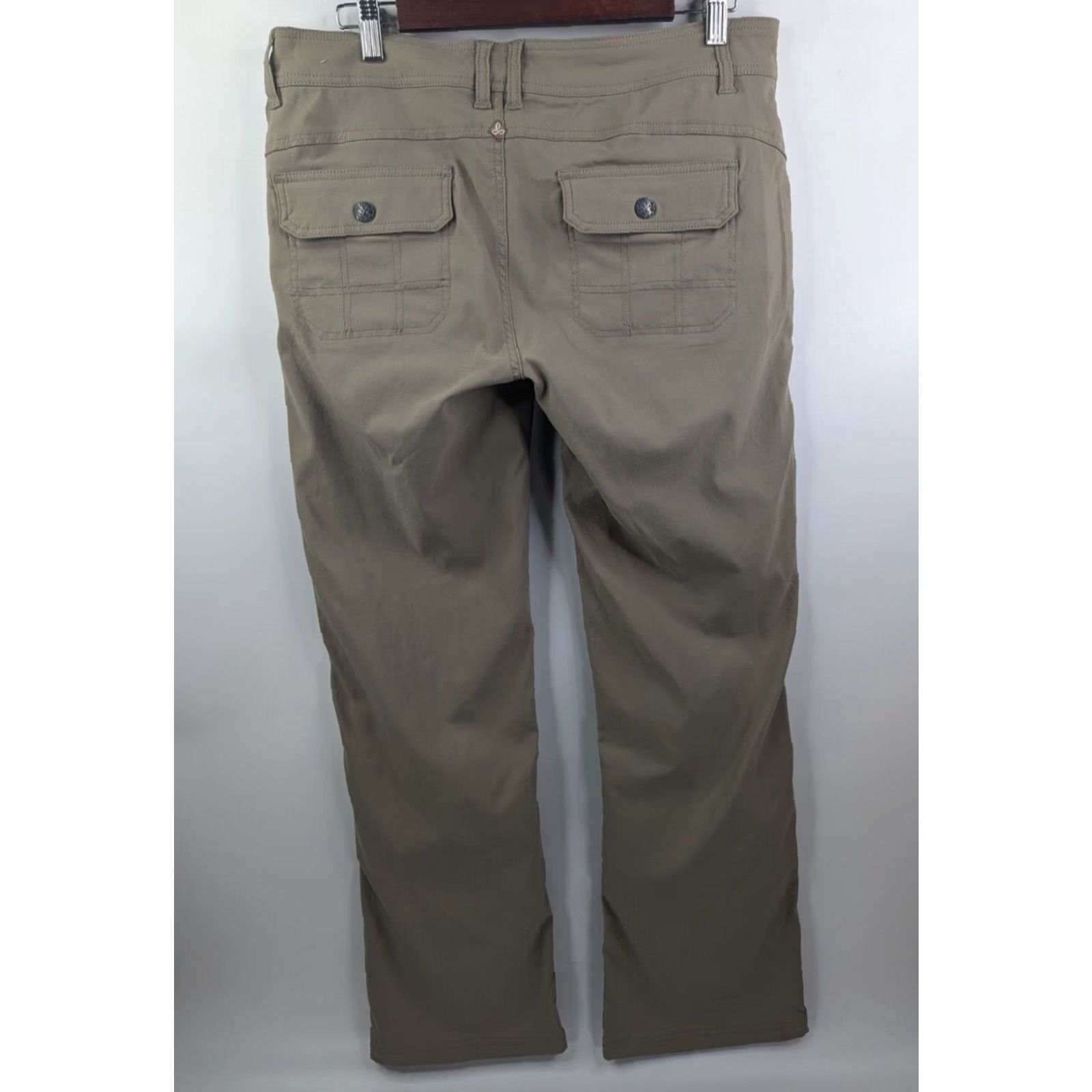 Prana prAna Halle Roll-Up Hiking Nylon Pants Beige 14 Women Convertible, Roll Up, Bootcut, Flat Front, 97% Nylon 3% Elastane, Slim Casual Outdoors Size 36" / US 14 / IT 50 - 4 Thumbnail