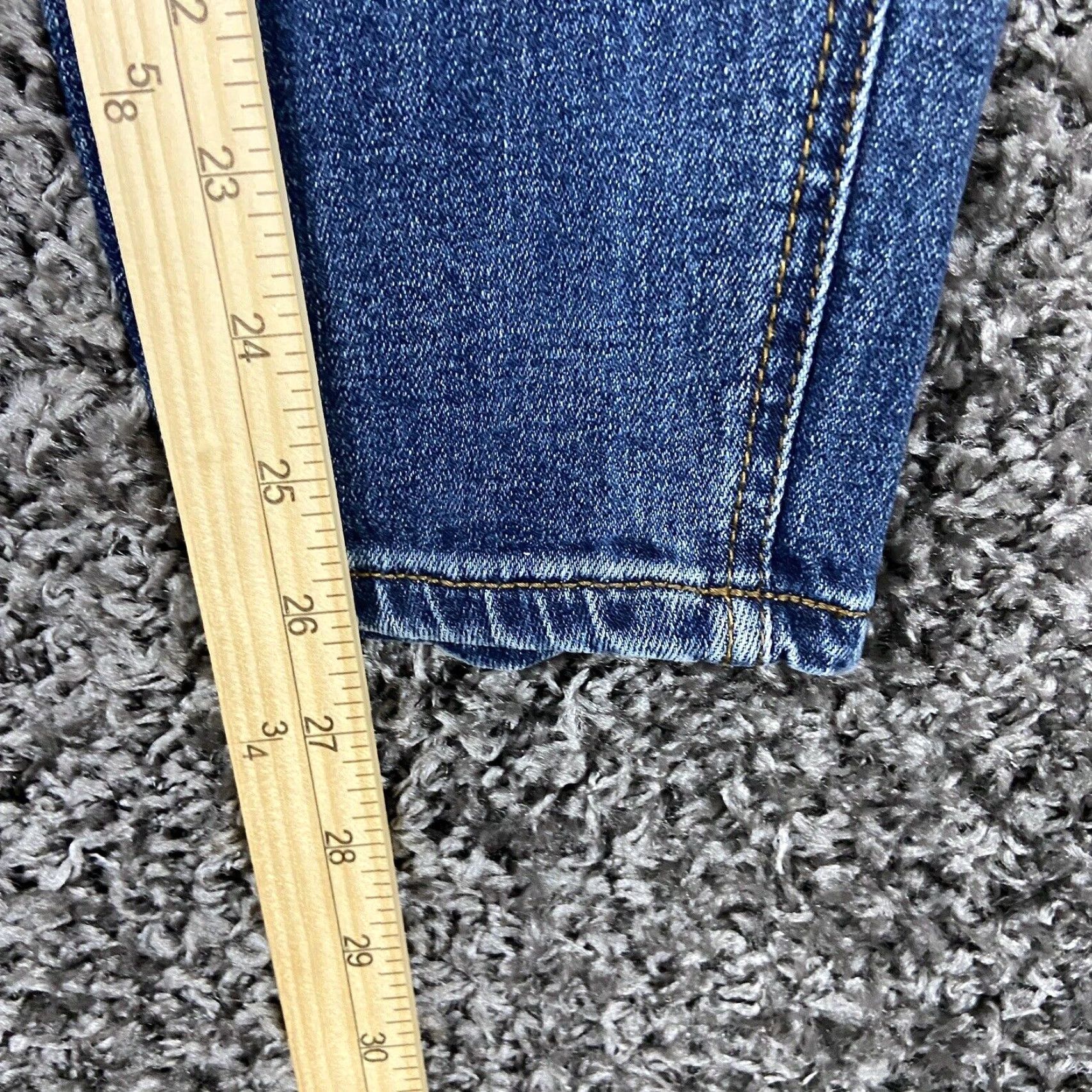 Free People VINTAGE Free People Women's Blue Skinny Zipper Jeans 27 Size 27" / US 4 / IT 40 - 7 Thumbnail