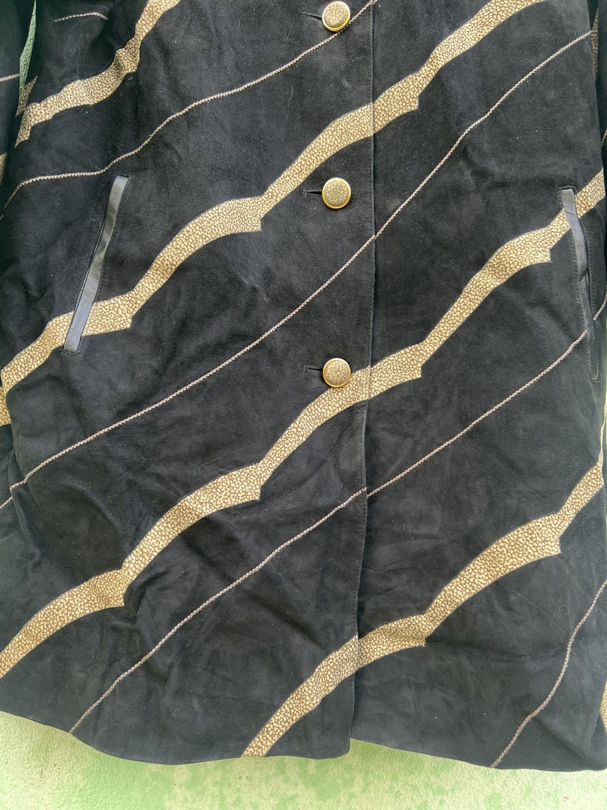 Leather Vintage Made in Japan Suede Leather Avant Garde Asymmetrical Size US L / EU 52-54 / 3 - 7 Thumbnail