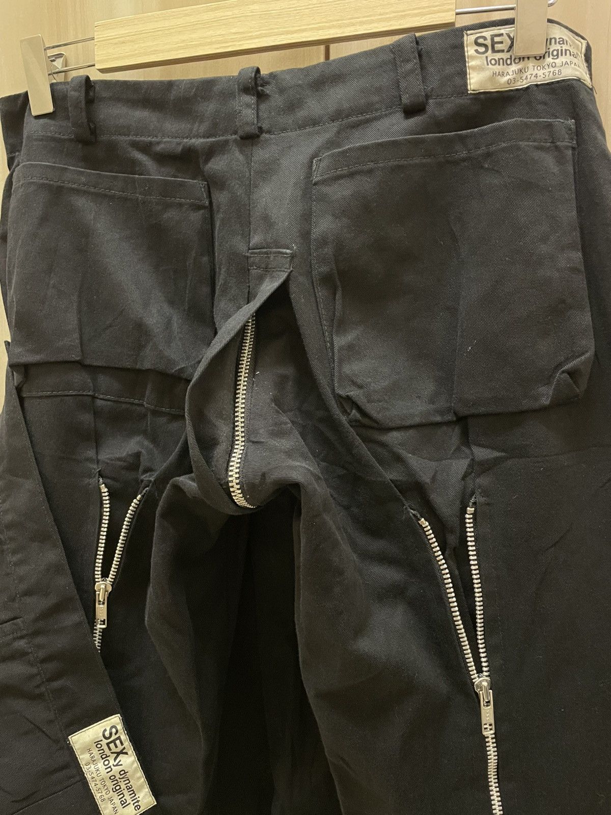 Japanese Brand Vtg Y2K Sexy Dynamite Bondage Pants Skirt Visual Kei Punk Size US 31 - 4 Thumbnail