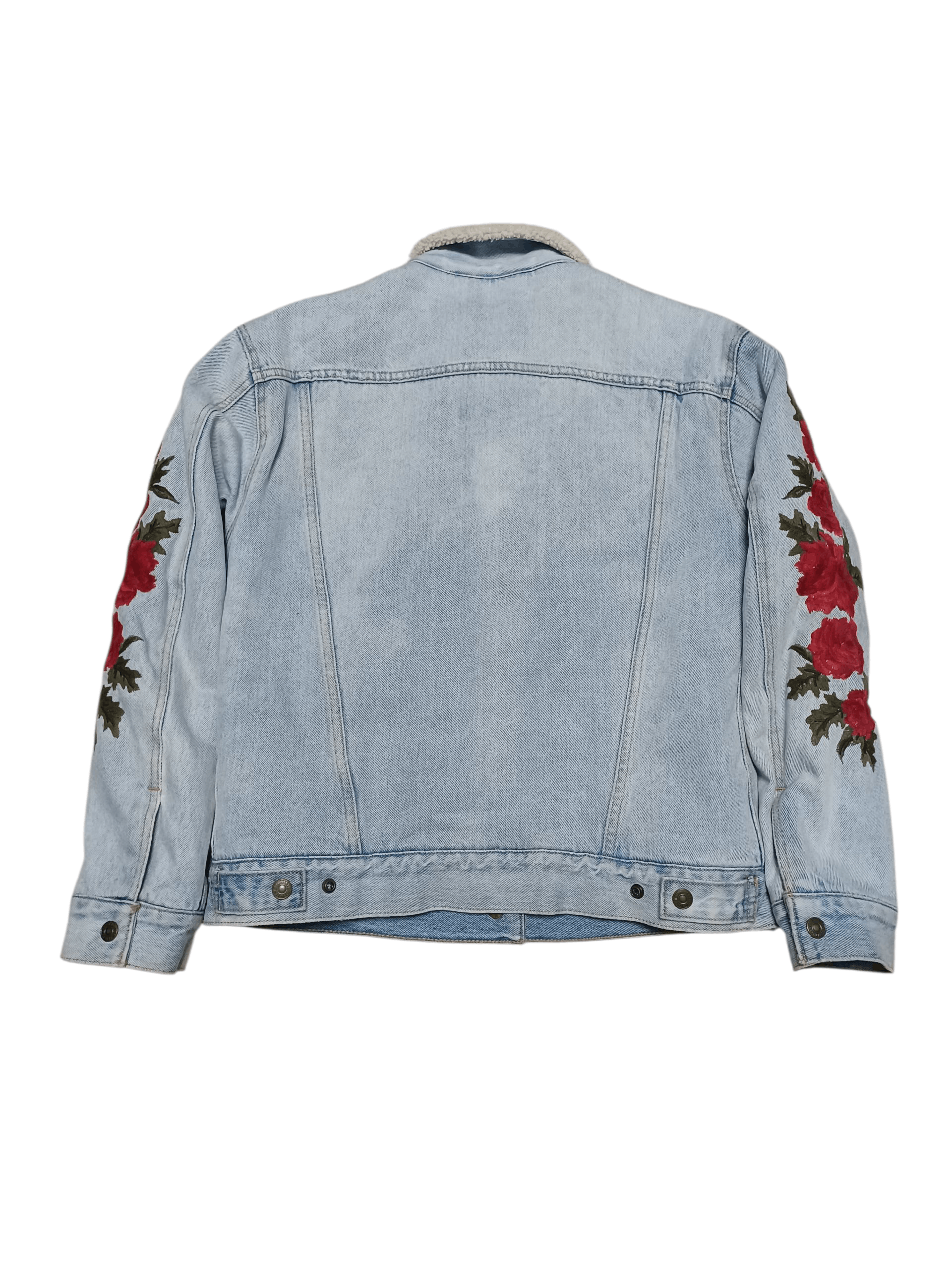 LEVIS FIRE EMBROIDERED FLOWERS JAPANESE LEVIS DENIM JACKET