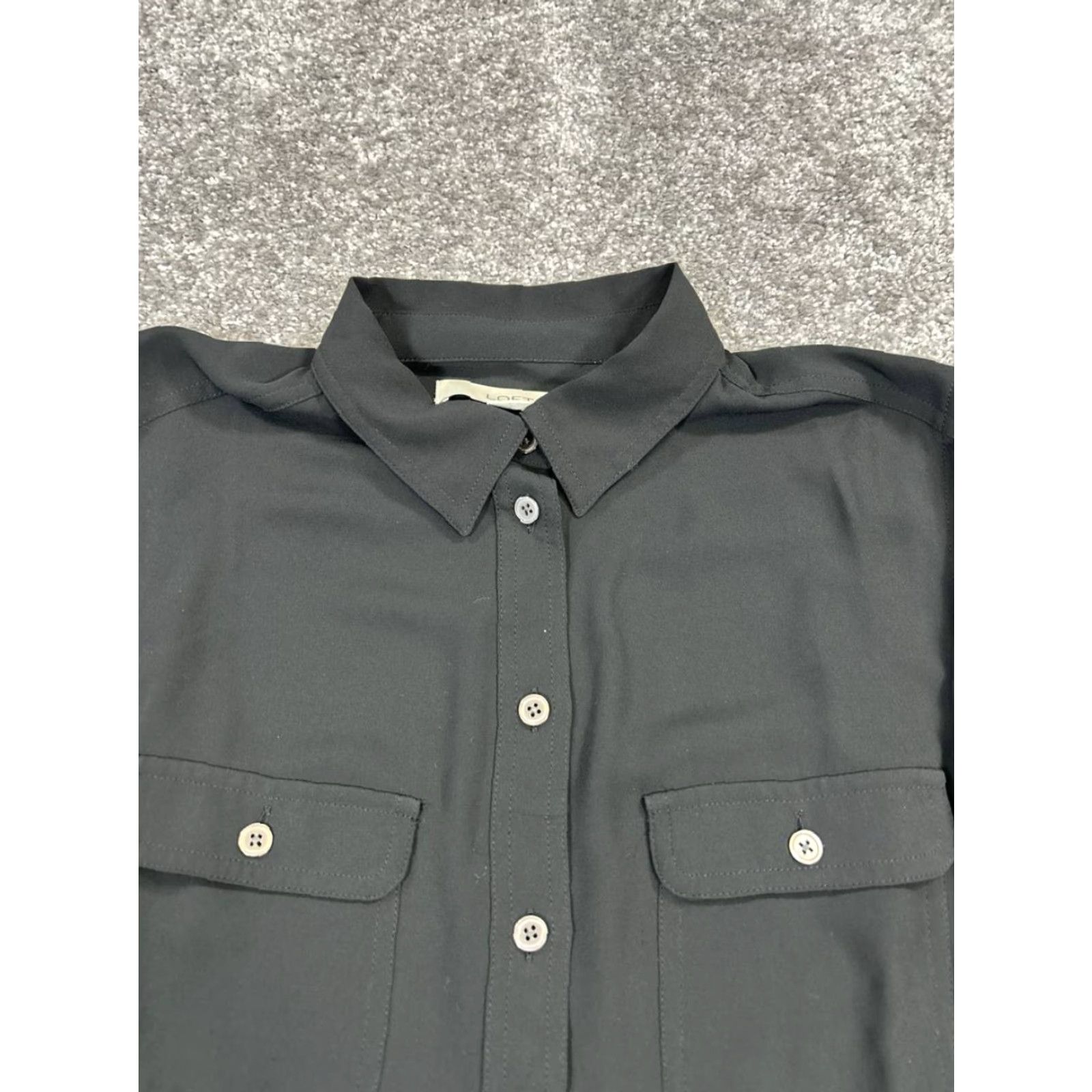 Loft Loft Shirt Womens Small Black Button Up Size S / US 4 / IT 40 - 2 Thumbnail