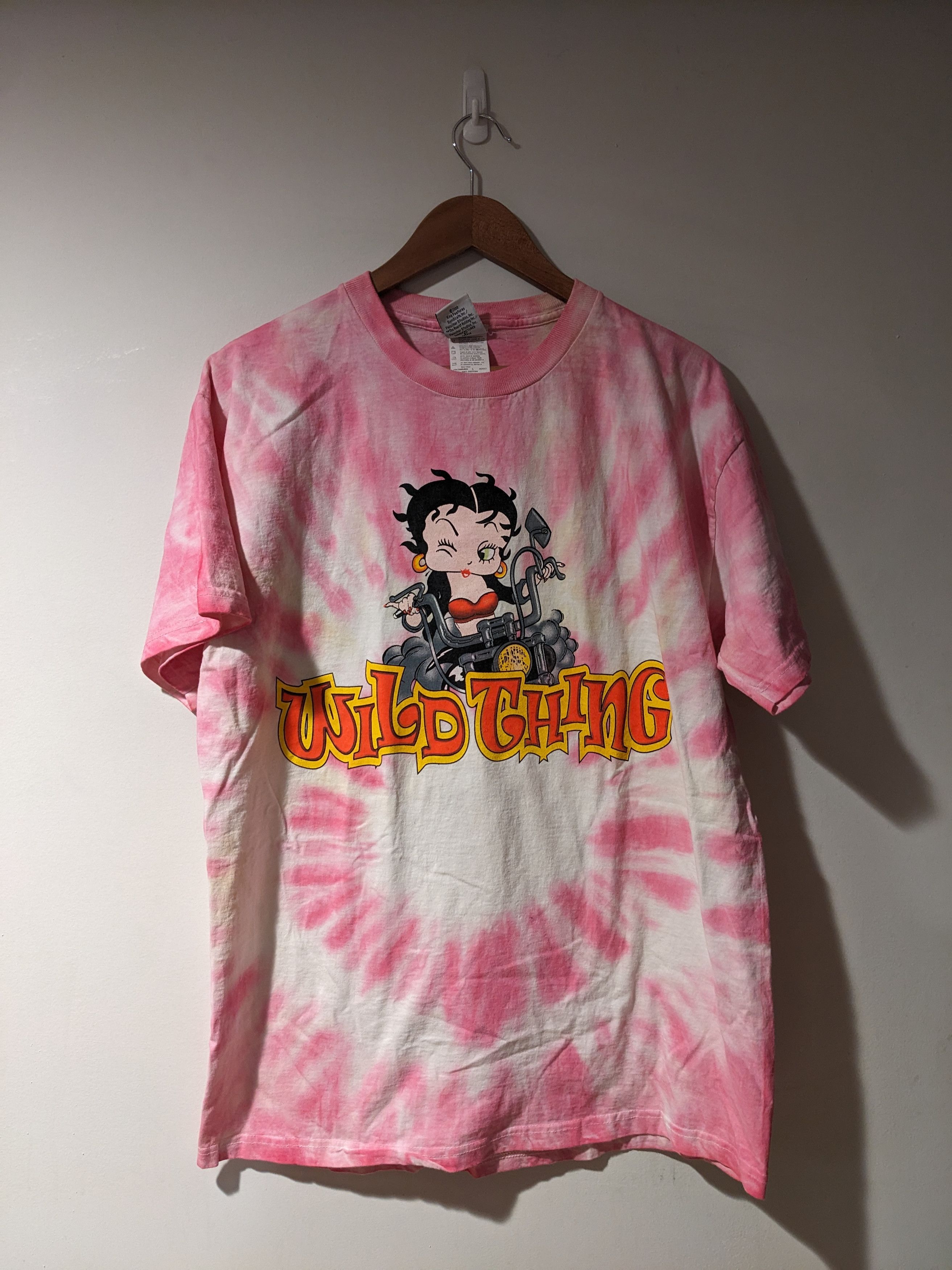 Cartoon Network × Vintage Vintage Y2K Betty Boop Wild Thing Pink Tie Dye Large T-Shirt Size US L / EU 52-54 / 3 - 1 Thumbnail