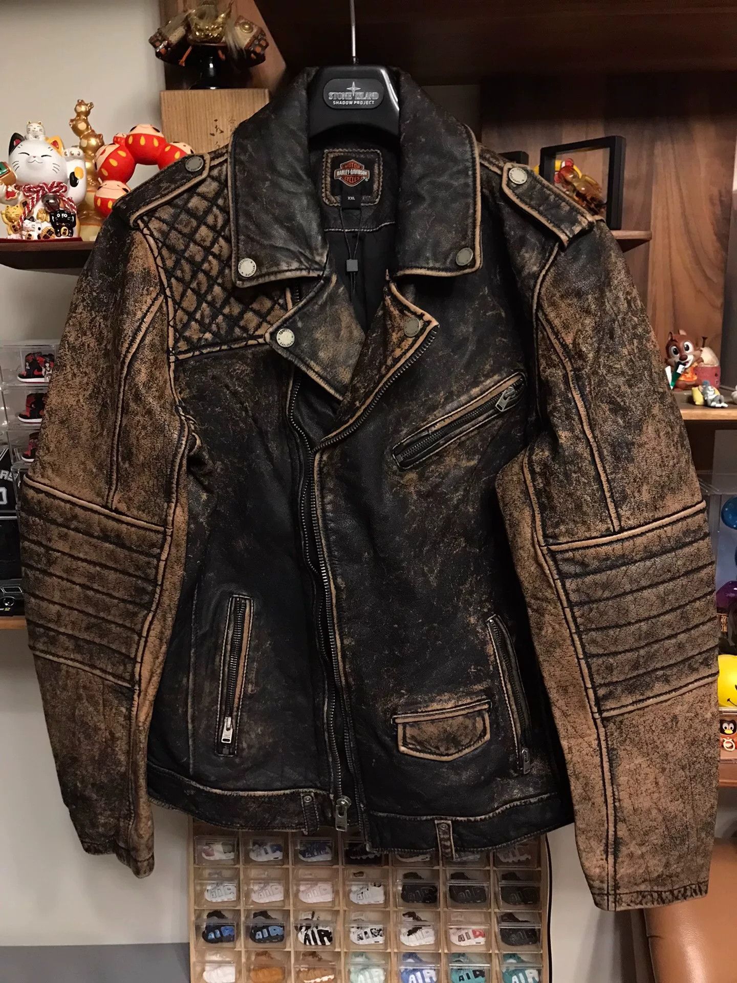 Harley Davidson Harley-Davidson Water Buffalo Leather Jacket Size US XXL / EU 58 / 5 - 1 Thumbnail